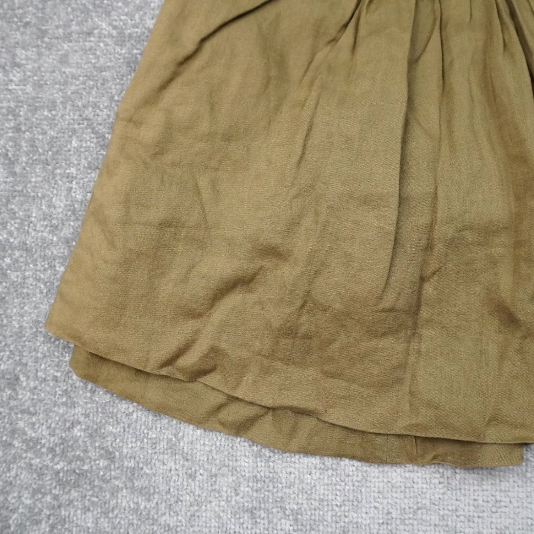 J.Crew J.CREW Green Linen Cotton Boho Skirt Womens Size 2 Pleated Casual Size 26" / US 2 / IT 38 - 6 Thumbnail