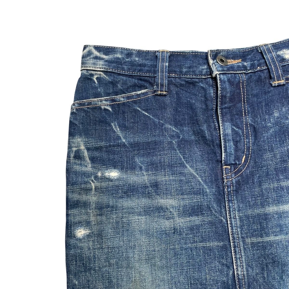 Hysteric Glamour × Japanese Brand 💥Vintage Hysteric Glamour Distressed Midi Skirt Jeans Size 30" / US 8 / IT 44 - 5 Thumbnail