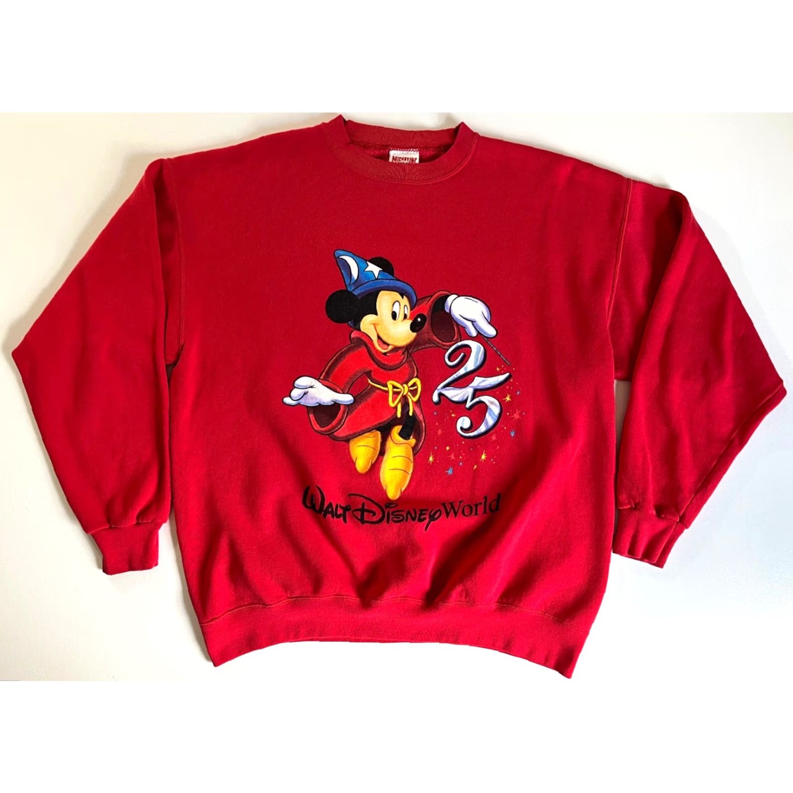 Disney VINTAGE Mickey, Inc Mickey Mouse 25 Crew Sweatshirt Shirt Unisex Adults L Red 90s USA Disney Mens Size US L / EU 52-54 / 3 - 2 Thumbnail