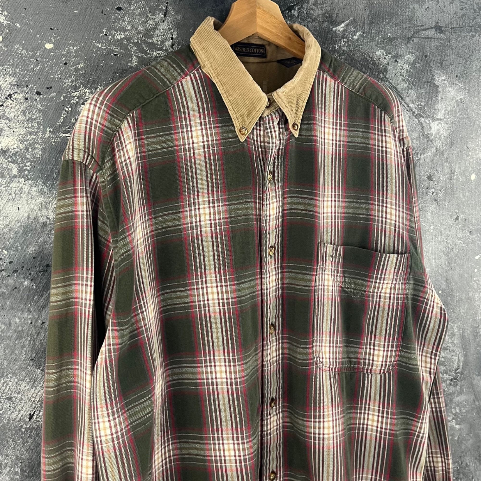 Vintage Vintage 90’s Plaid button shirt Size US L / EU 52-54 / 3 - 3 Thumbnail