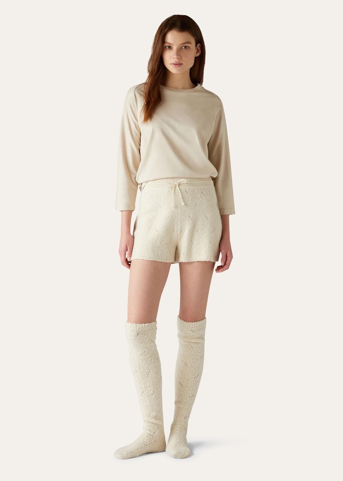 Loro Piana o1srvl11e1024 Cocooning Long Sleeve T-Shirt in Off White Size XS / US 0-2 / IT 36-38 - 1 Thumbnail