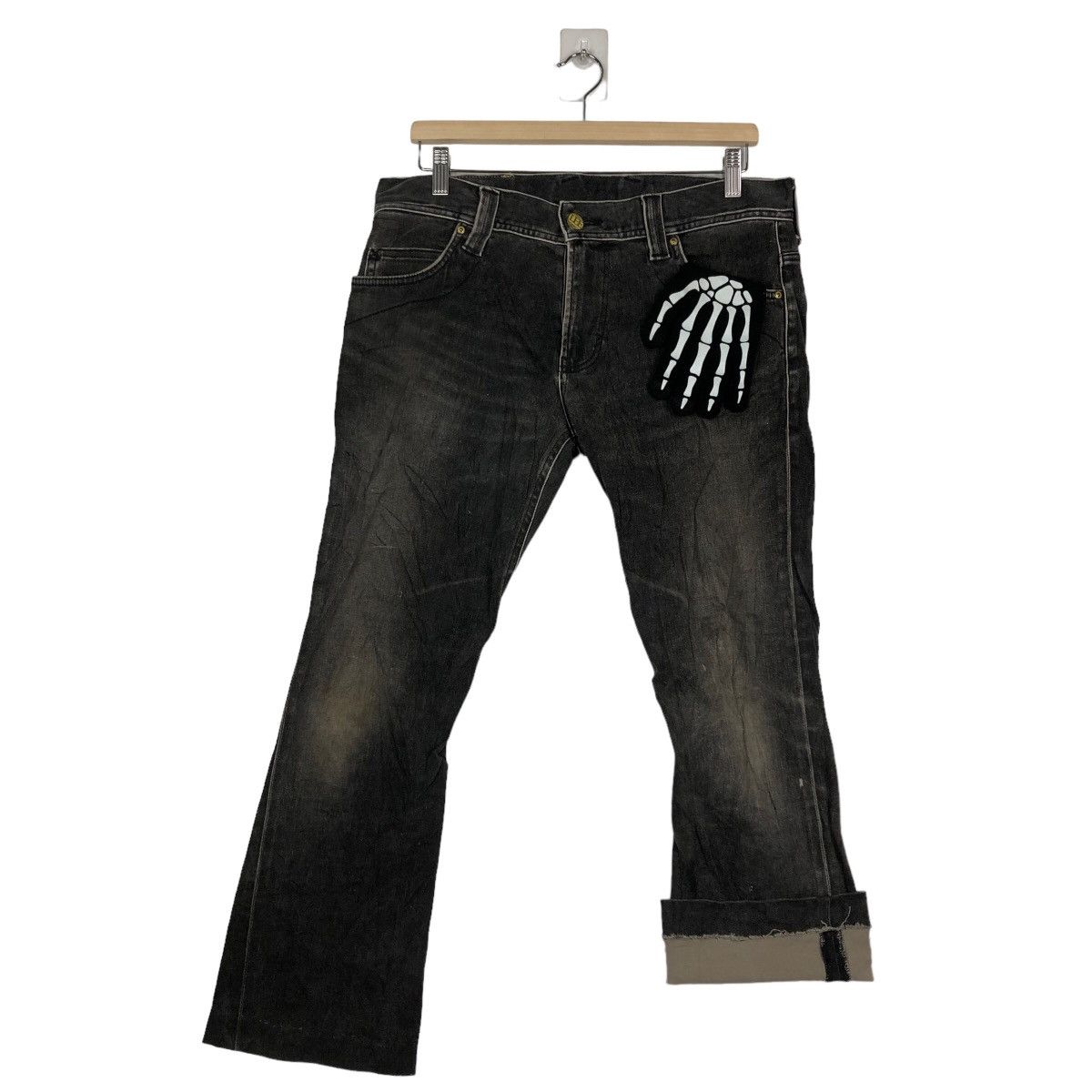 Japanese Brand × Lee 🔥90’s Rare Distressed Denim Jeans Lee Punk Design Size US 33 - 9 Thumbnail
