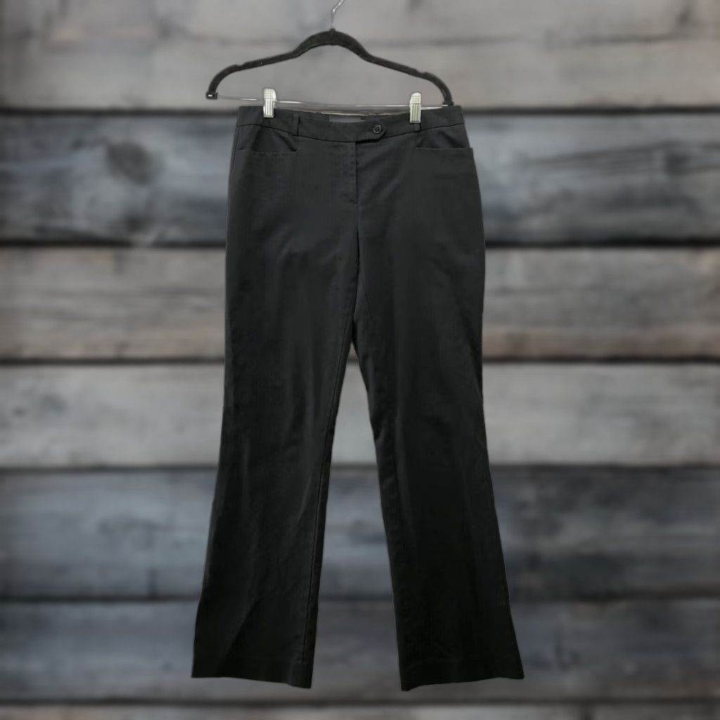 HOT ! Womens Pants Calvin Klein Black Dress Pants Calvin Klein Calvin Klein  Black Flat Front Straight Dress Pants