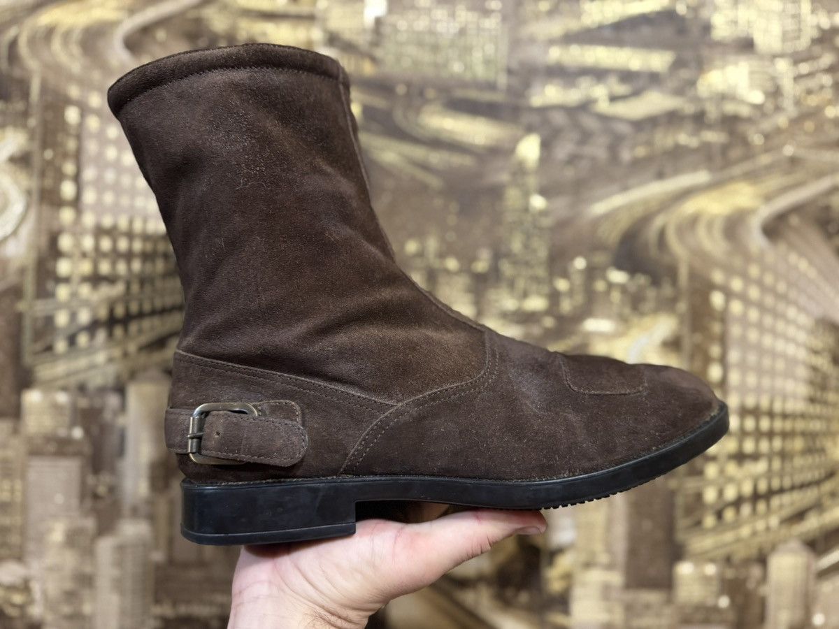 Hogan Hogan Leather Suede Biker Ankle Zip Boots Made in Italy Size US 11 / EU 44 - 4 Thumbnail