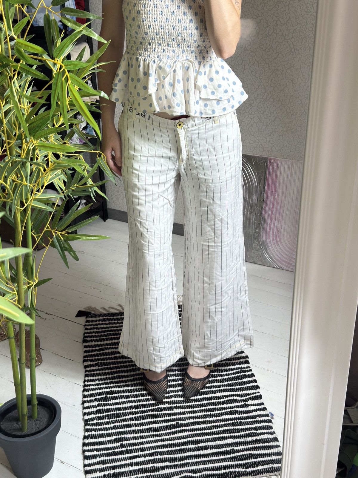 Cop Copine VINTAGE COP.COPINE 2000s IN STRIPES PALAZZO Size 28" / US 6 / IT 42 - 1 Thumbnail