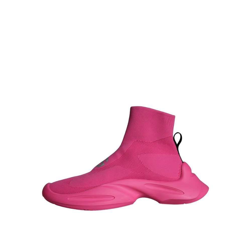 Dolce & Gabbana Dolce & Gabbana Pink Logo Print Slip On Socks Sneakers Shoes Size US 11 / EU 44 - 5 Thumbnail