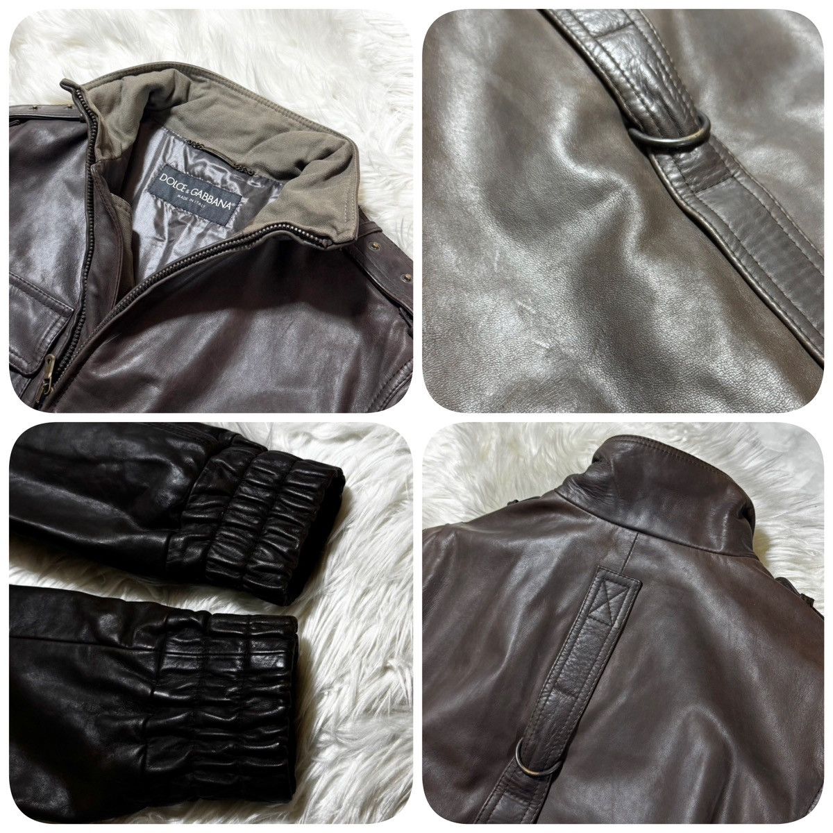 Dolce & Gabbana Genuine with tags Dolce & Gabbana Military Leather Jacket Size US S / EU 44-46 / 1 - 3 Thumbnail