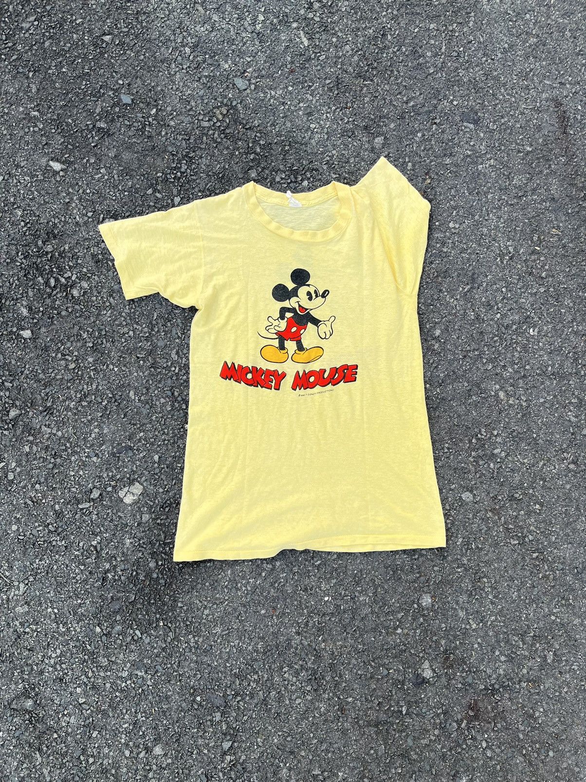 Band Tees × Mickey Mouse × Vintage 70's MICKEY MOUSE DOUBLE SIDE Size US M / EU 48-50 / 2 - 3 Thumbnail