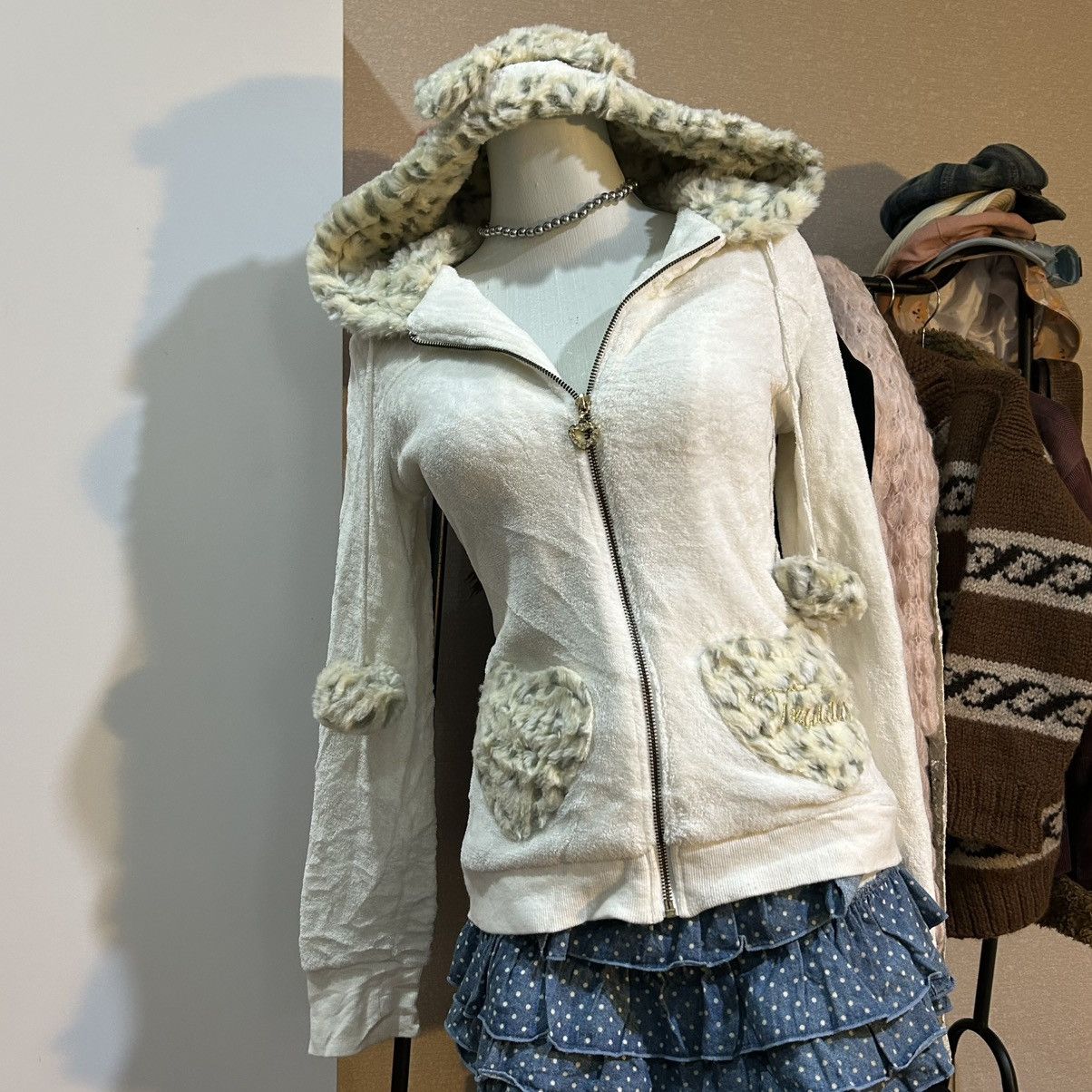 LIZ LISA Tralala by Liz Lisa Gyaru Snow Leopard Hooded Jacket Size S / US 4 / IT 40 - 1 Thumbnail