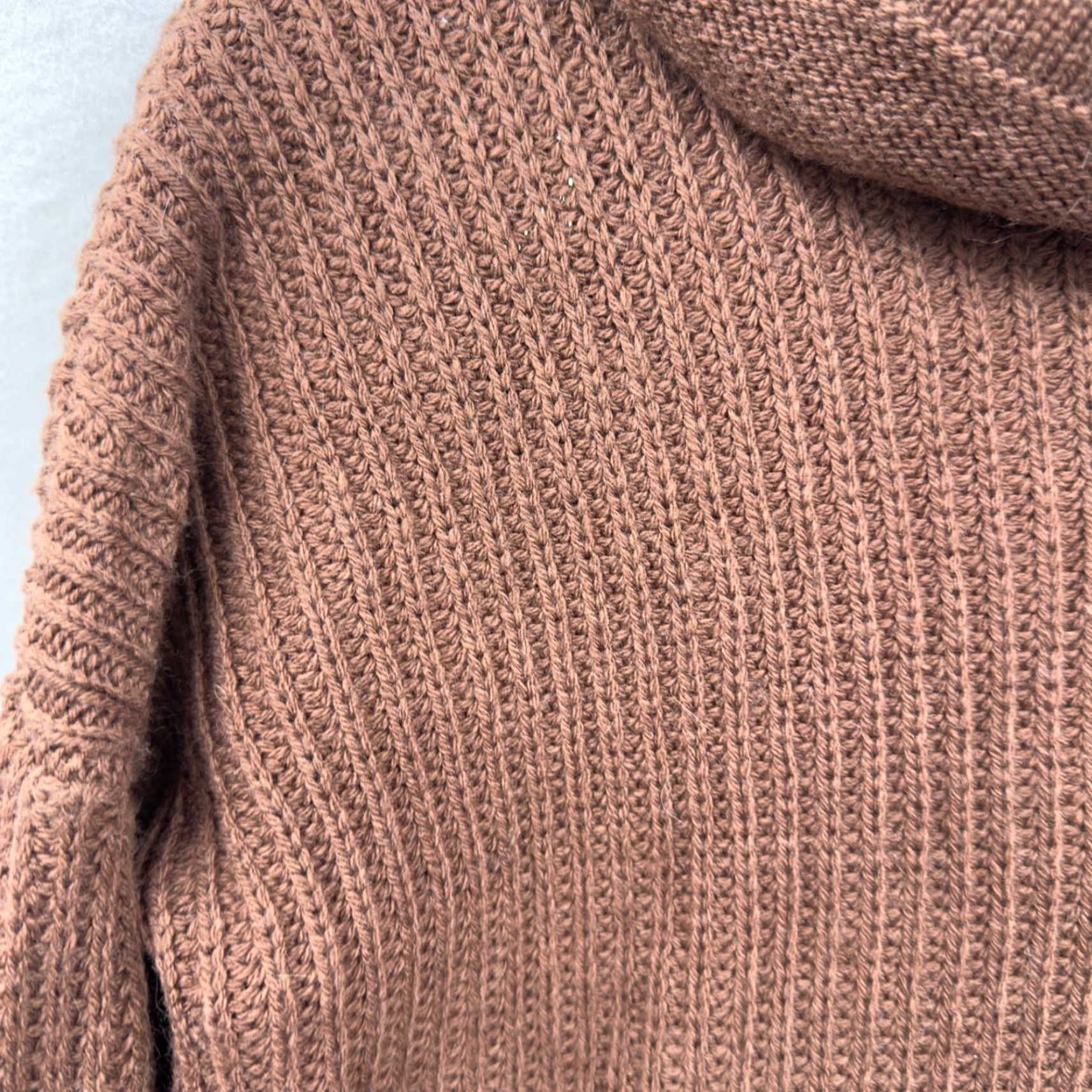 Prana prAna Sweater Womens M Long Sleeve Cowl Knit Wool Blend Brown Pink Striped Cozy Slouchy Fall Winter 90s Inspired Size M / US 6-8 / IT 42-44 - 5 Thumbnail