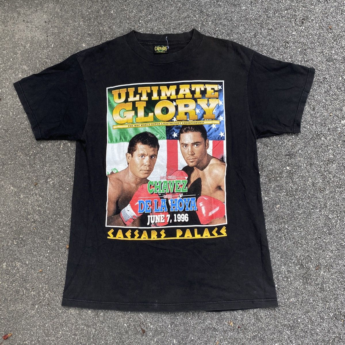 Rap Tees × Vintage Vintage 1996 Oscar De La Hoya Julio Cesar Promo Boxing Tee Size US L / EU 52-54 / 3 - 2 Thumbnail