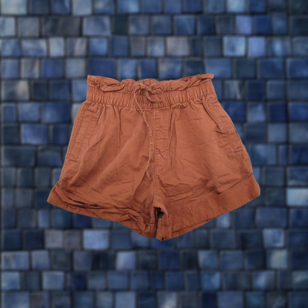 Abercrombie & Fitch Abercrombie & Fitch Paperbag Shorts Elastic Waist Drawstring Brown Size S Women Beach Casual Kansas Size 28" / US 6 / IT 42 - 1 Thumbnail