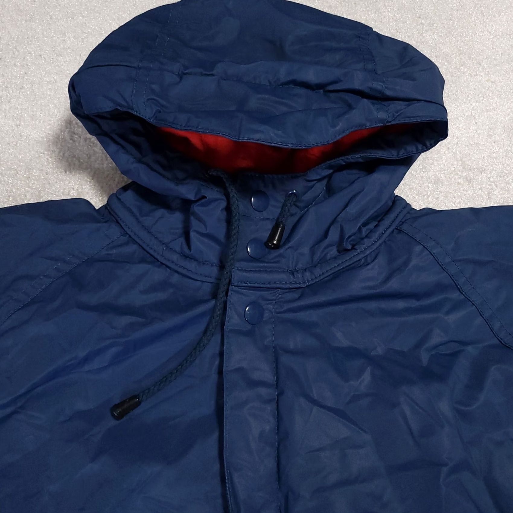 Vintage VINTAGE 90s Fleece Lined Raincoat Hooded Mens Medium Blue Red PVC Sports Club AU Shirt Man M Blue Raincoat Sports Club Australia Mens Size US M / EU 48-50 / 2 - 6 Thumbnail