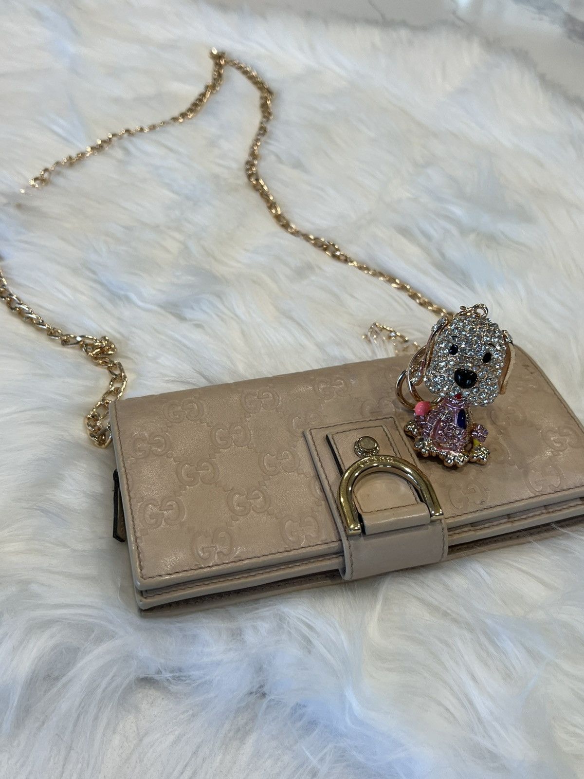 Gucci Gucci Guccissima Leather D-Ring Wallet on Chain w/ Charm Size ONE SIZE - 10 Thumbnail