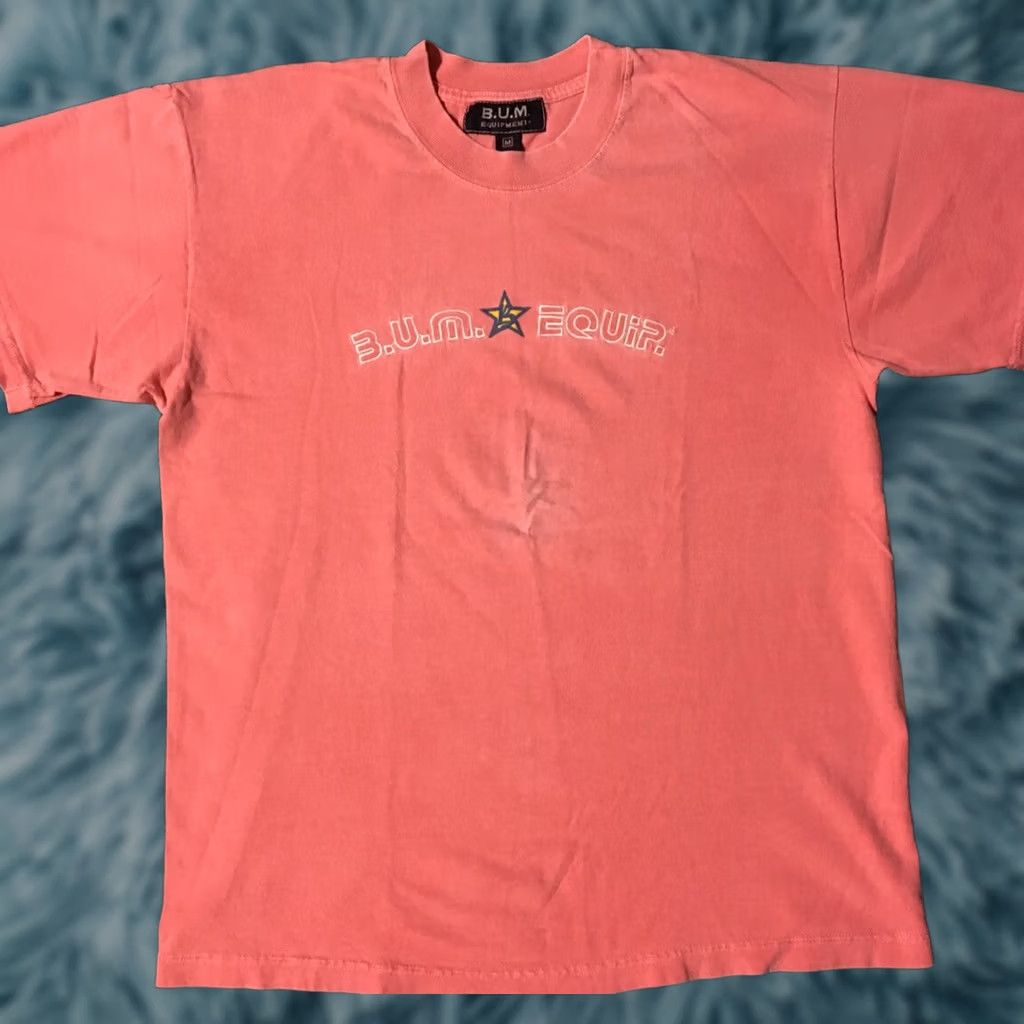 Vintage VINTAGE B.U.M. Equipment T-Shirt Mens M Pink 90s Beach Surf Grunge Vaporwave Hip Hop 80s 100% Cotton USA Boardriding Graphic Tee Size US M / EU 48-50 / 2 - 1 Thumbnail