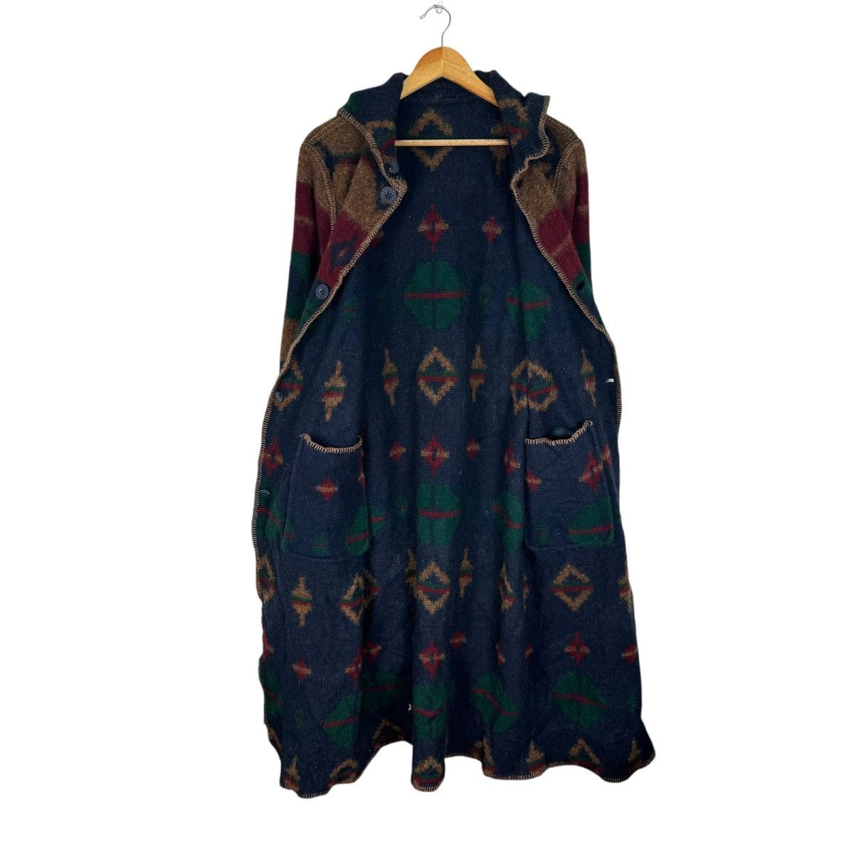 🔥WOOLRICH NATIVE NAVAJO REVERSIBLE LONG JACKET