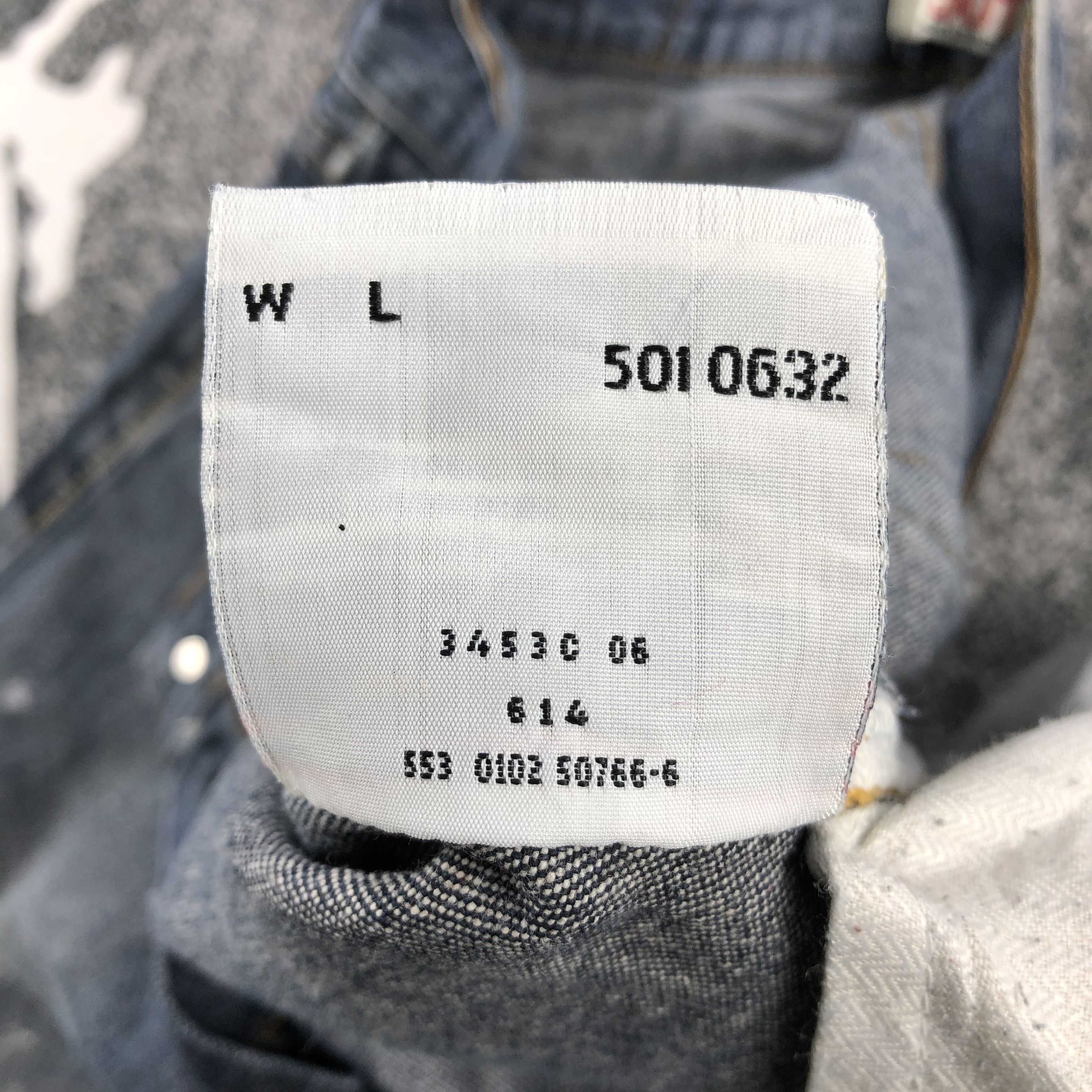 Levi's Vintage Levis 501 Jeans Painted Denim KJ1032 Size US 34 / EU 50 - 15 Thumbnail