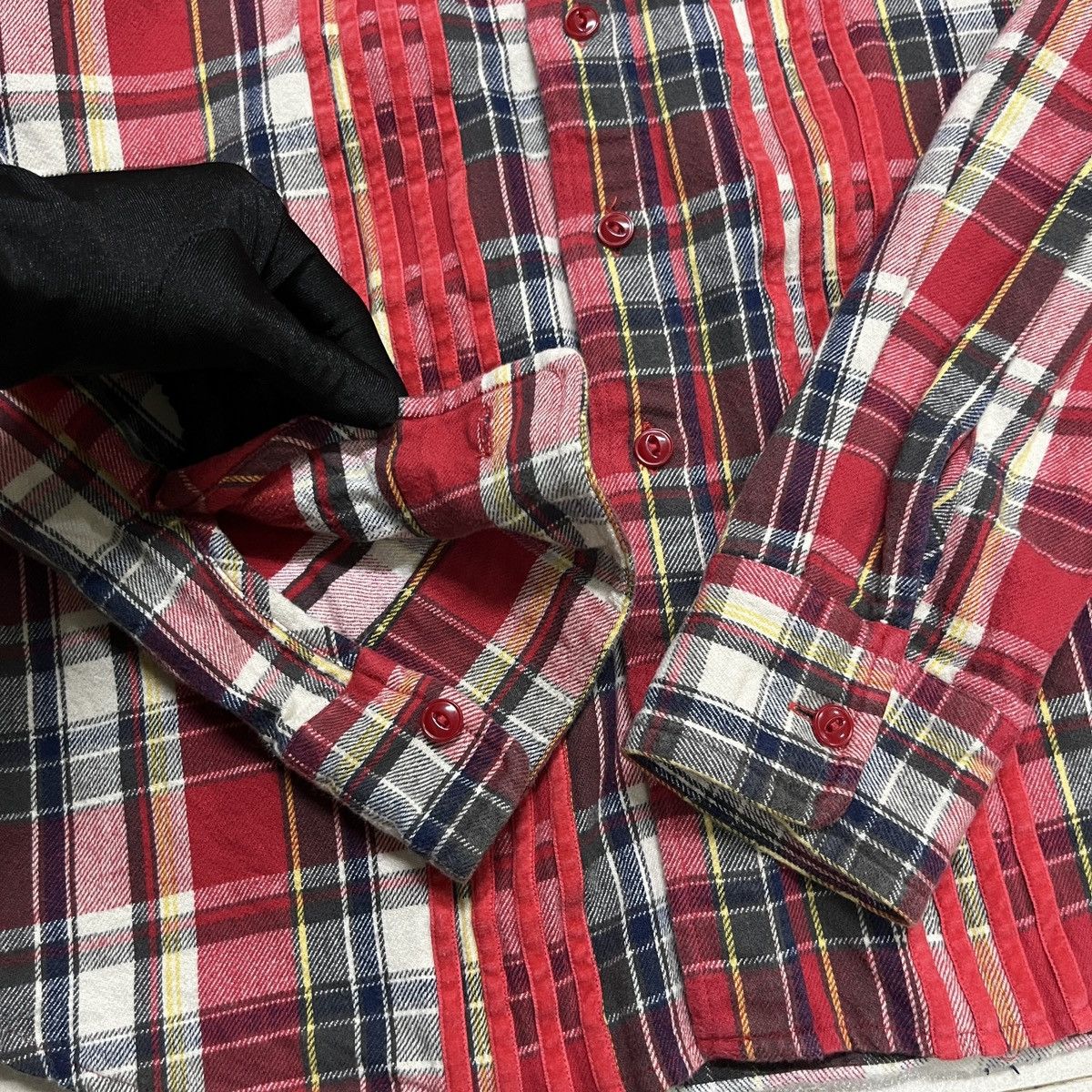 Japanese Brand × Montage × Vintage Montage Japan Plaid Stripes Shirt Size US M / EU 48-50 / 2 - 3 Thumbnail
