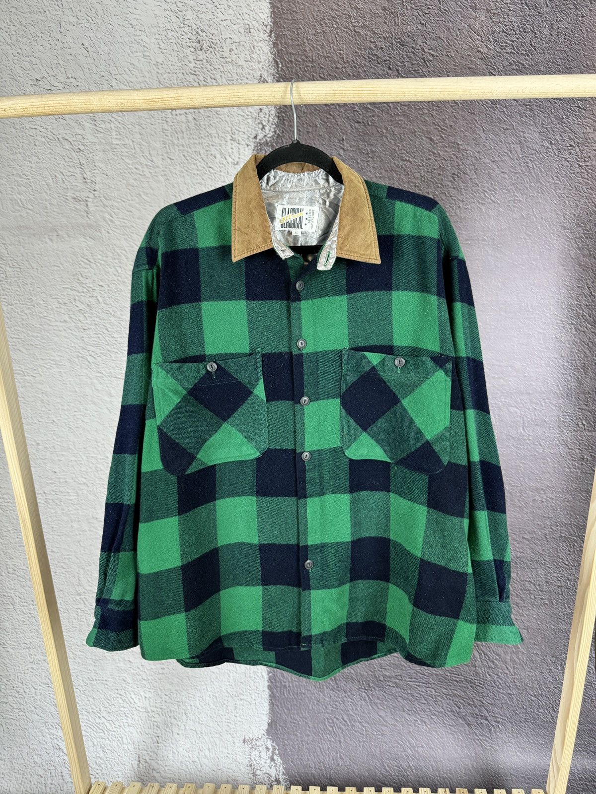 Flannel × Japanese Brand × Vintage Japan Classical LETT 1958 vintage flannel leather trim shirt Size US L / EU 52-54 / 3 - 1 Thumbnail