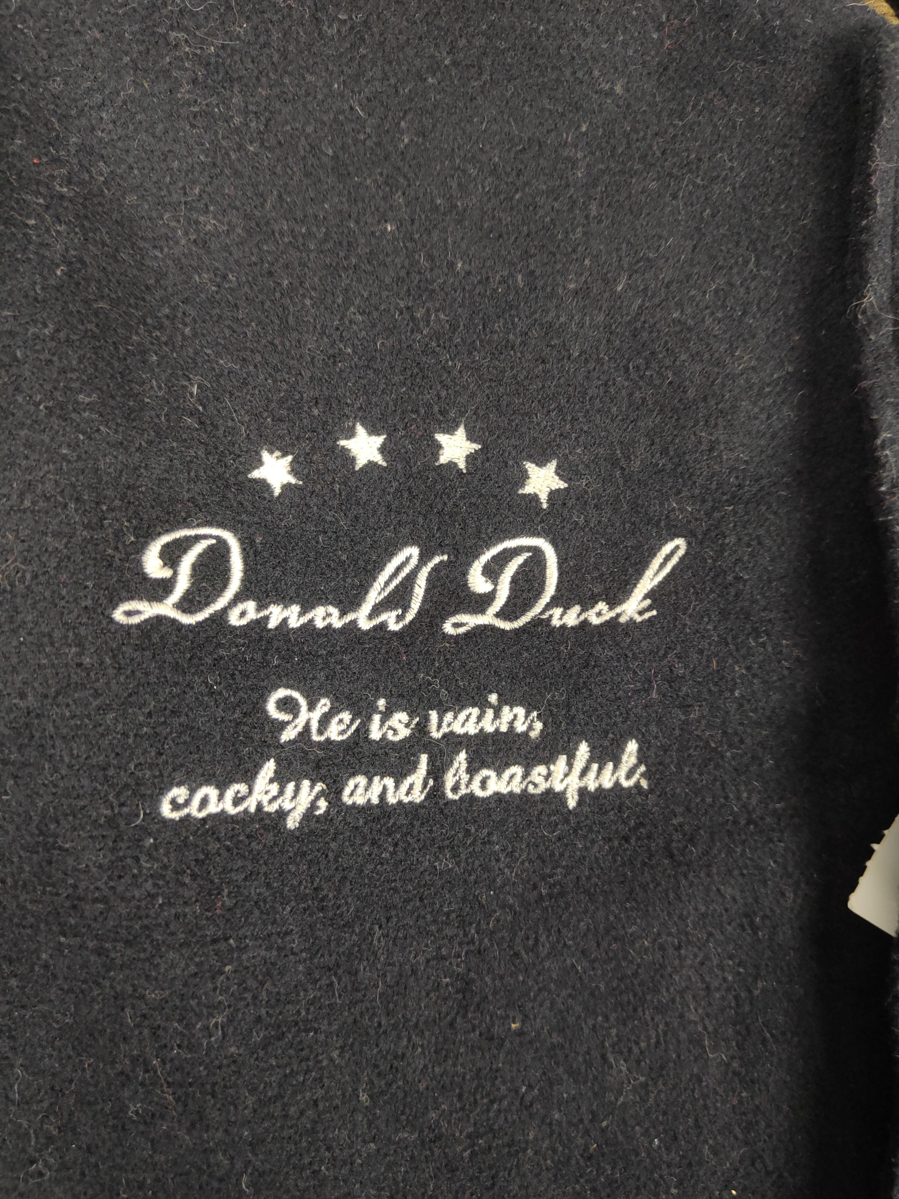 Disney Disney Navy Black Donald Duck Varsity Jackets #W1077 Size US S / EU 44-46 / 1 - 3 Thumbnail