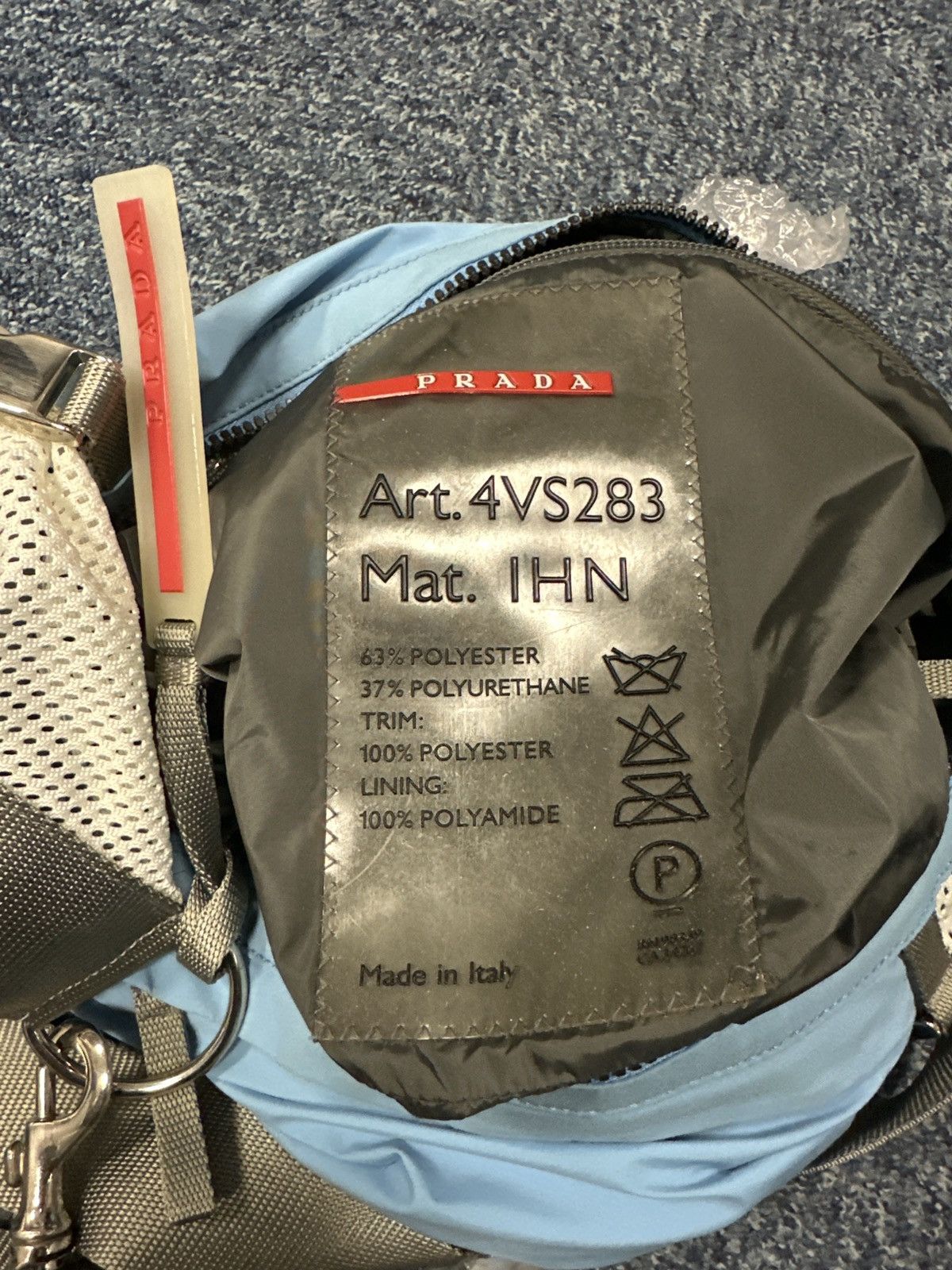 Prada Prada Sport 00´s Mesh Sky Blue Sling Bag Size ONE SIZE - 10 Thumbnail