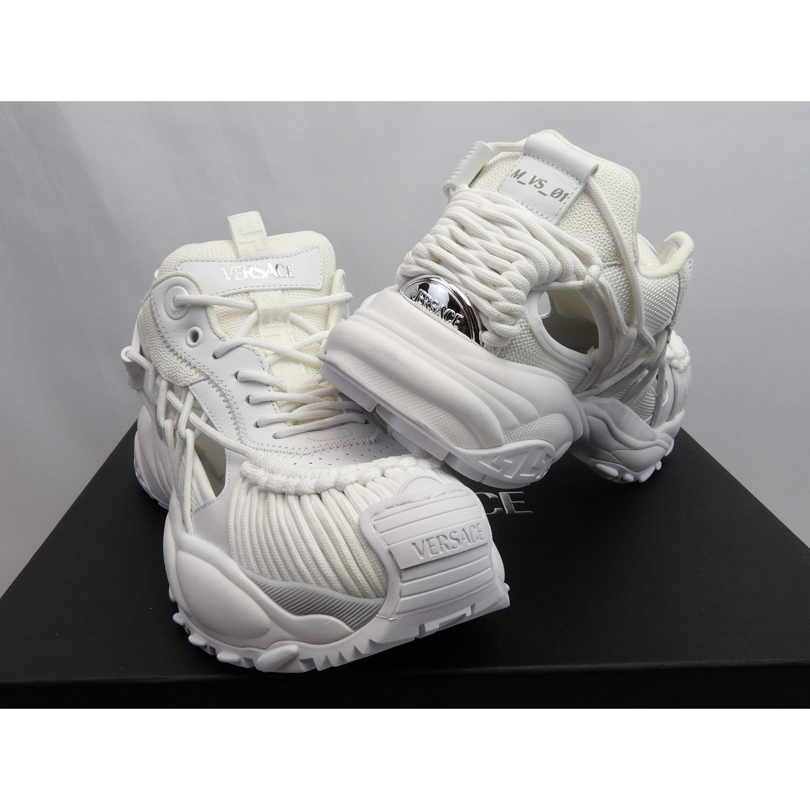 Versace VERSACE MERCURY WHITE LEATHER TOP PLATFORM SNEAKERS 43 10 IT Size US 10 / EU 43 - 6 Thumbnail