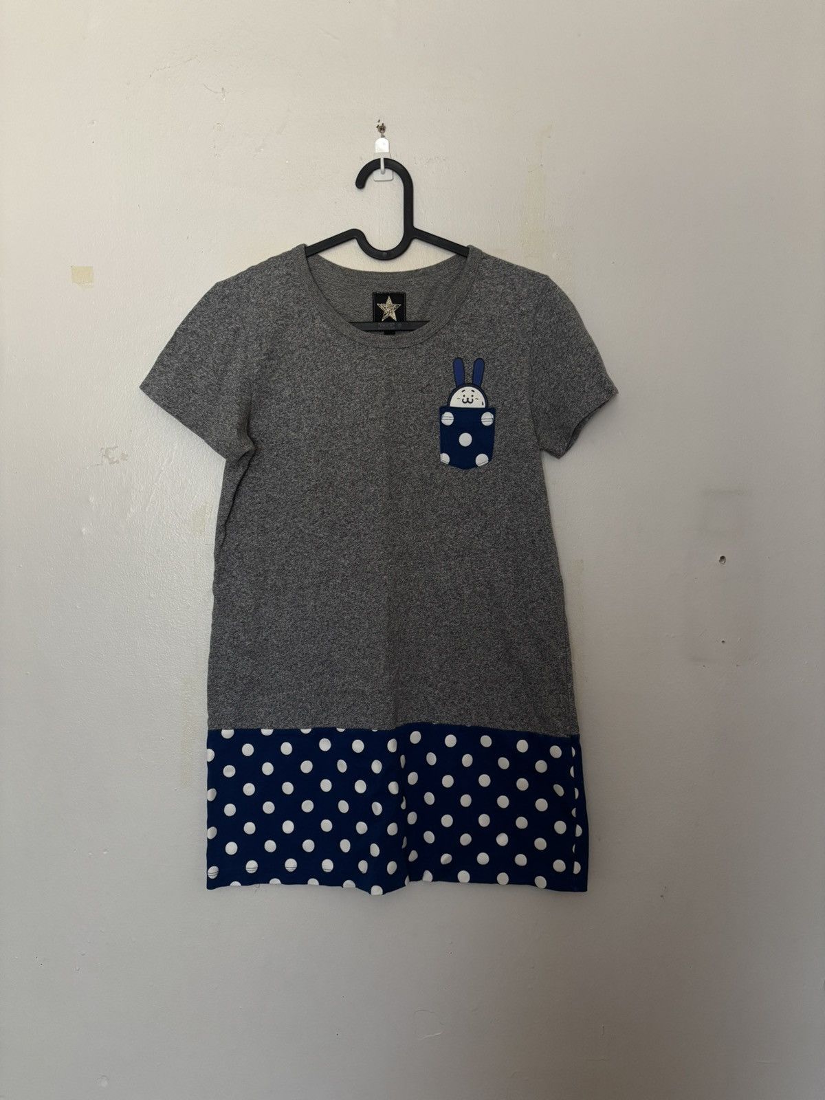 20471120 HYOMA Gray/Navy Polka Dot Top Size Small Size S / US 4 / IT 40 - 1 Thumbnail