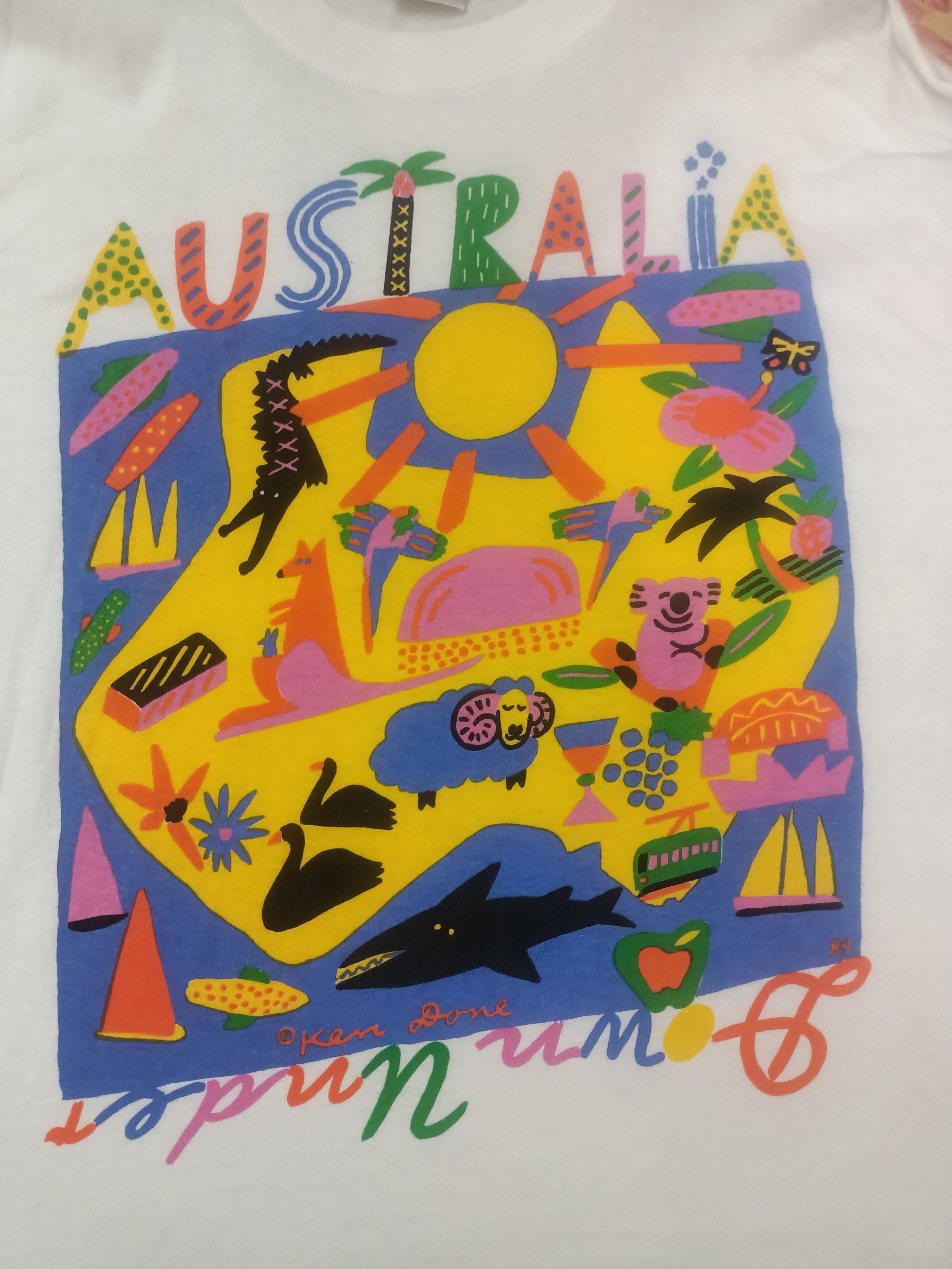 Vintage Vintage 89 Ken Done Down Under art t-shirt Size US L / EU 52-54 / 3 - 4 Thumbnail