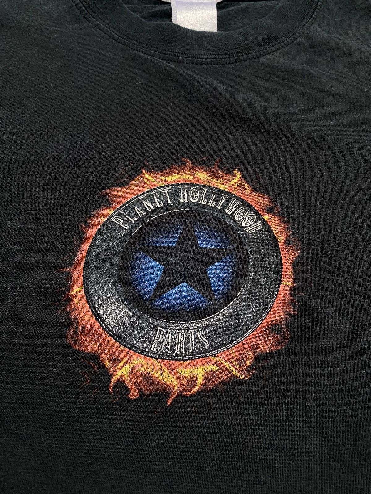 Planet Hollywood × Vintage Vintage 1998 Planet Hollywood Rider Tee Paris Center Logo Size US L / EU 52-54 / 3 - 10 Thumbnail