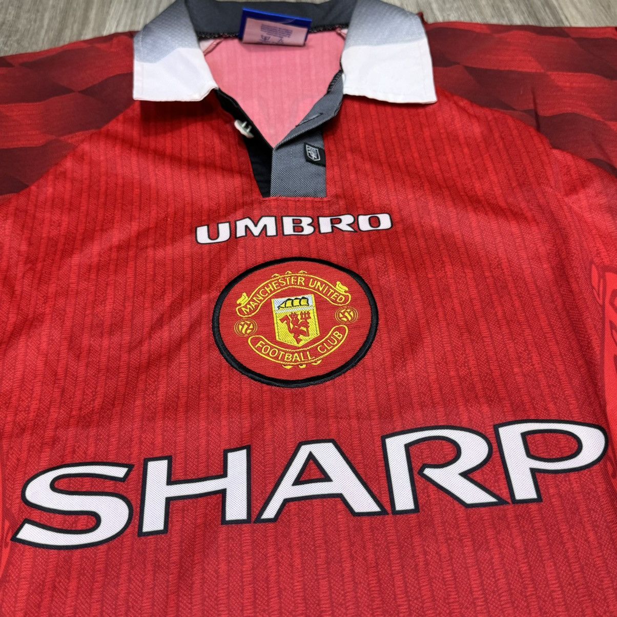 Umbro Manchester united 96/98 L/S home shirt #15 Poborsky Size US L / EU 52-54 / 3 - 3 Thumbnail