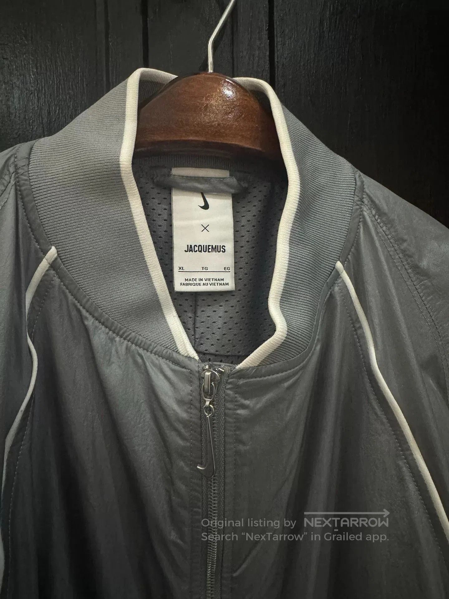 Jacquemus Nike x Jacquemus Gray Windbreaker Jacket. Size XL / US 12-14 / IT 48-50 - 2 Thumbnail