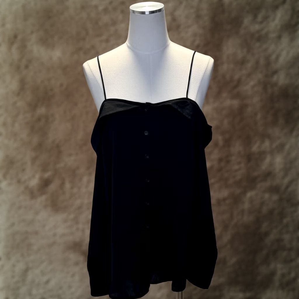 Free People VINTAGE Free People Shirt Womens XS Black Off Shoulder Button Front Boho Blouse Size XS / US 0-2 / IT 36-38 - 1 Thumbnail