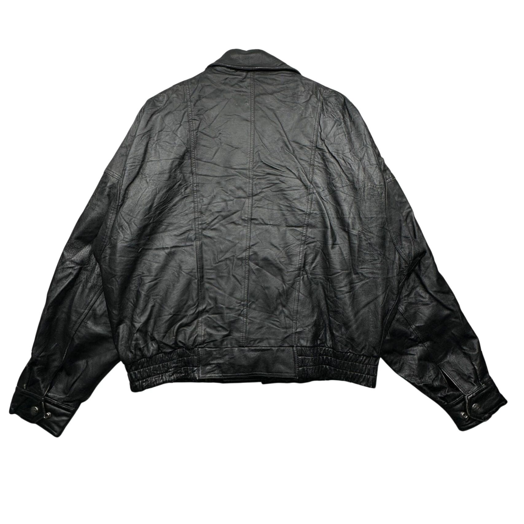 Vintage VINTAGE Wilsons Leather Bomber Jacket Mens XL Black Full Zip Lined Size US XL / EU 56 / 4 - 2 Thumbnail