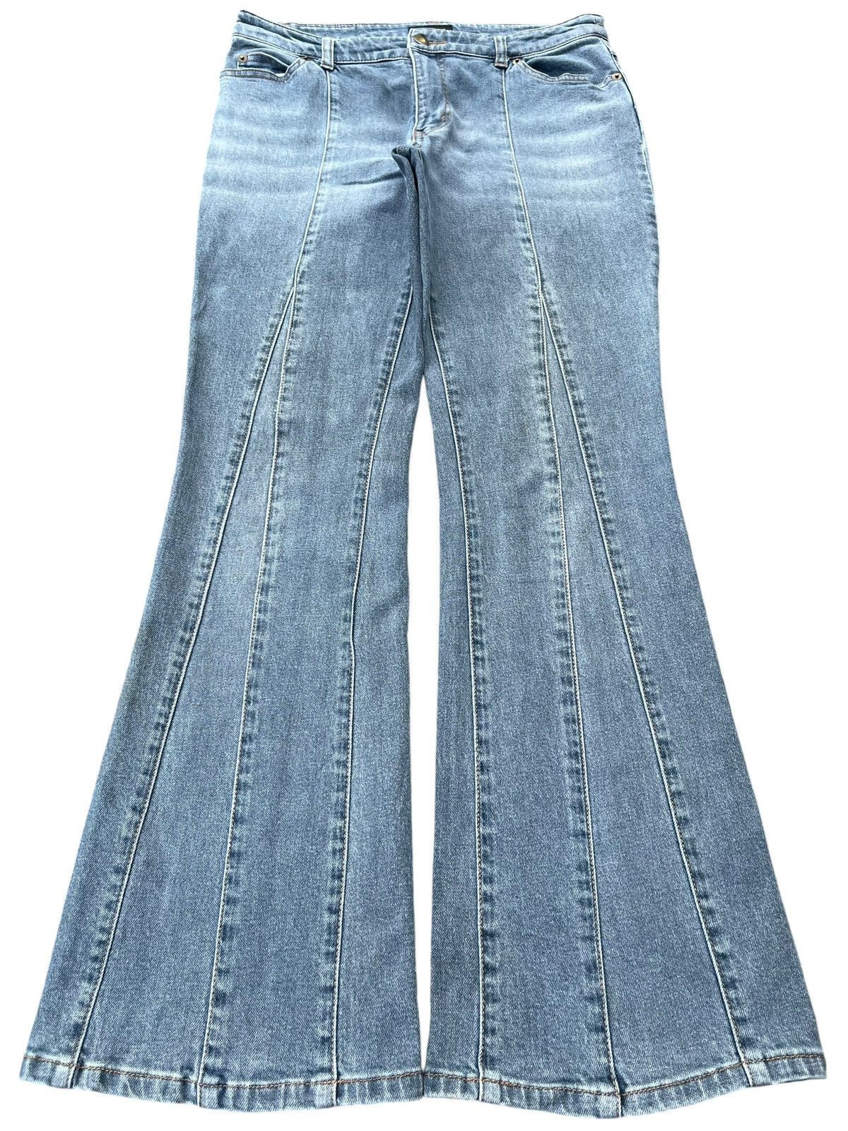 Japanese Brand × Le Grande Bleu (L.G.B.) Vintage Japanese Brand Slender Line Panel Super Flare Jeans Size US 29 - 1 Thumbnail