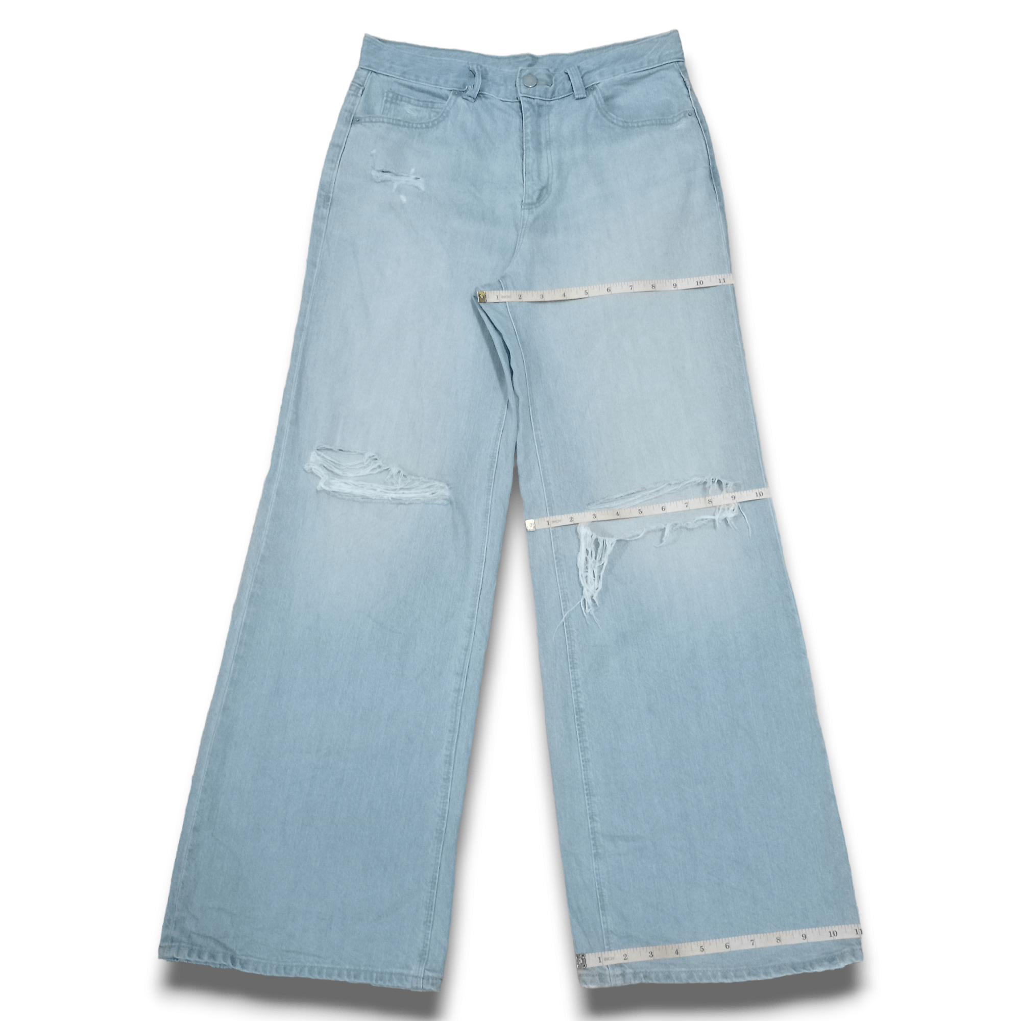 GU Vintage Japanese Gu Baggy Style Flare Jeans 30x30 Size US 30 / EU 46 - 11 Thumbnail
