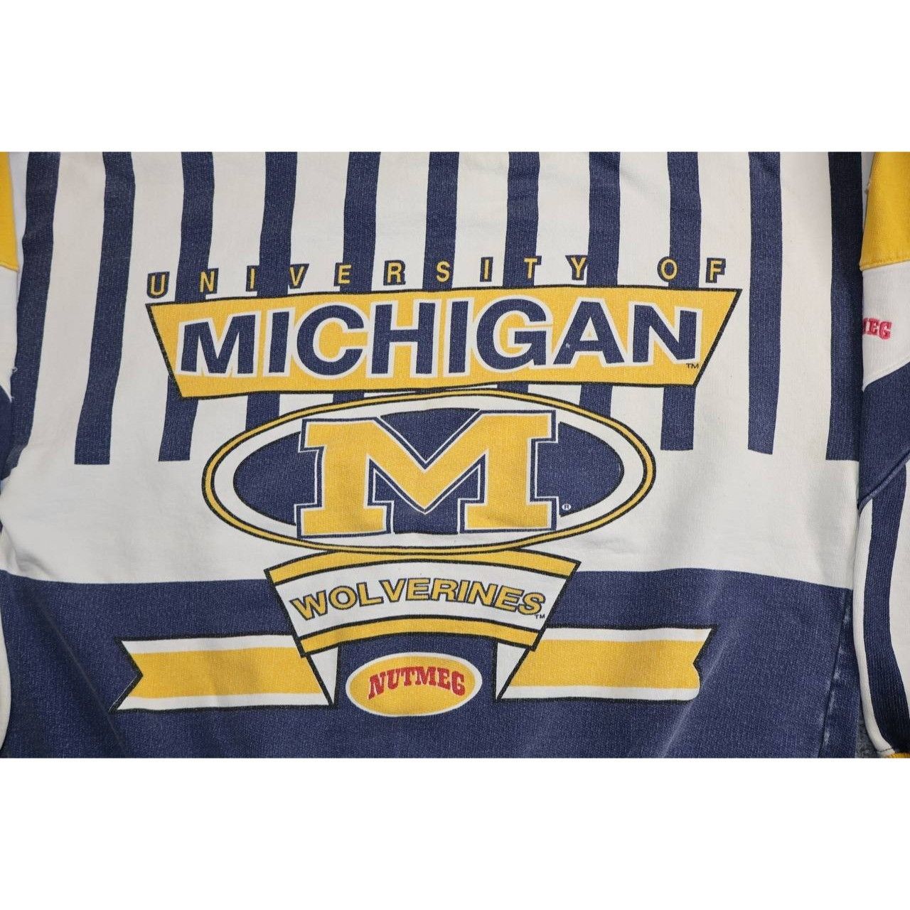 Nutmeg Vtg 90s Nutmeg Mills Michigan Wolverines Sweatshirt L Size US L / EU 52-54 / 3 - 5 Thumbnail