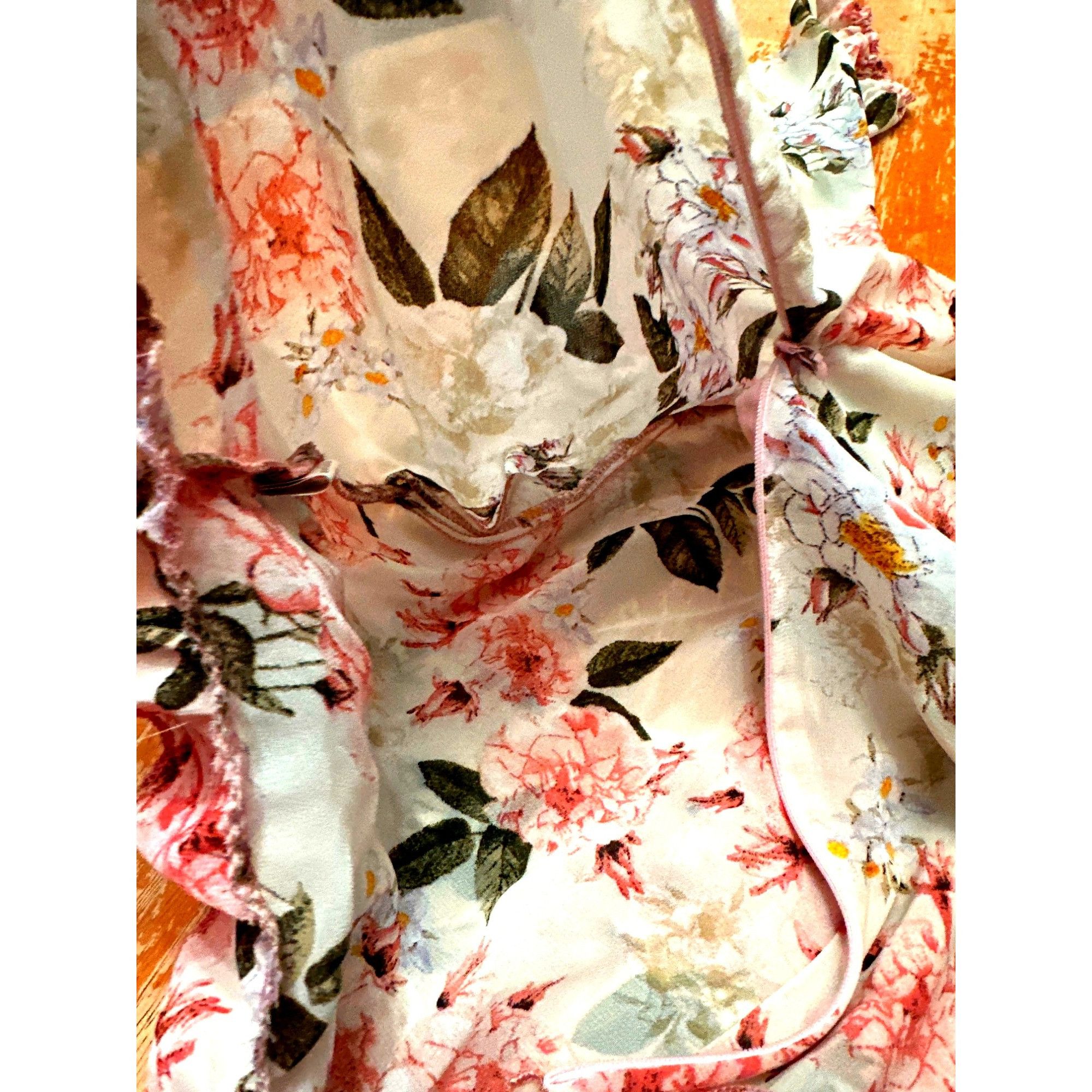 Other CCC Floral Wrap Blouse Extra Large Crop Top Long Sleeve Shee Size XL / US 12-14 / IT 48-50 - 6 Thumbnail