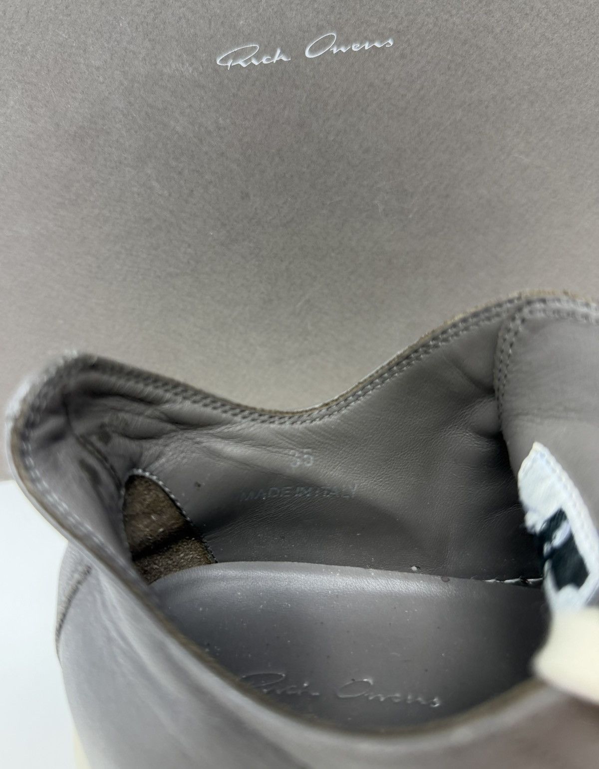 Rick Owens Rick Owens Ramone Low Top Sneaker Dust/Milk Size US 5 / IT 35 - 7 Thumbnail