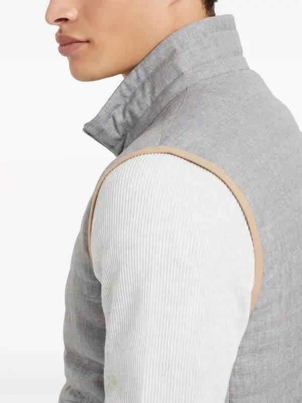 Brunello Cucinelli Wr Padded Vest in Natural Size US M / EU 48-50 / 2 - 5 Thumbnail