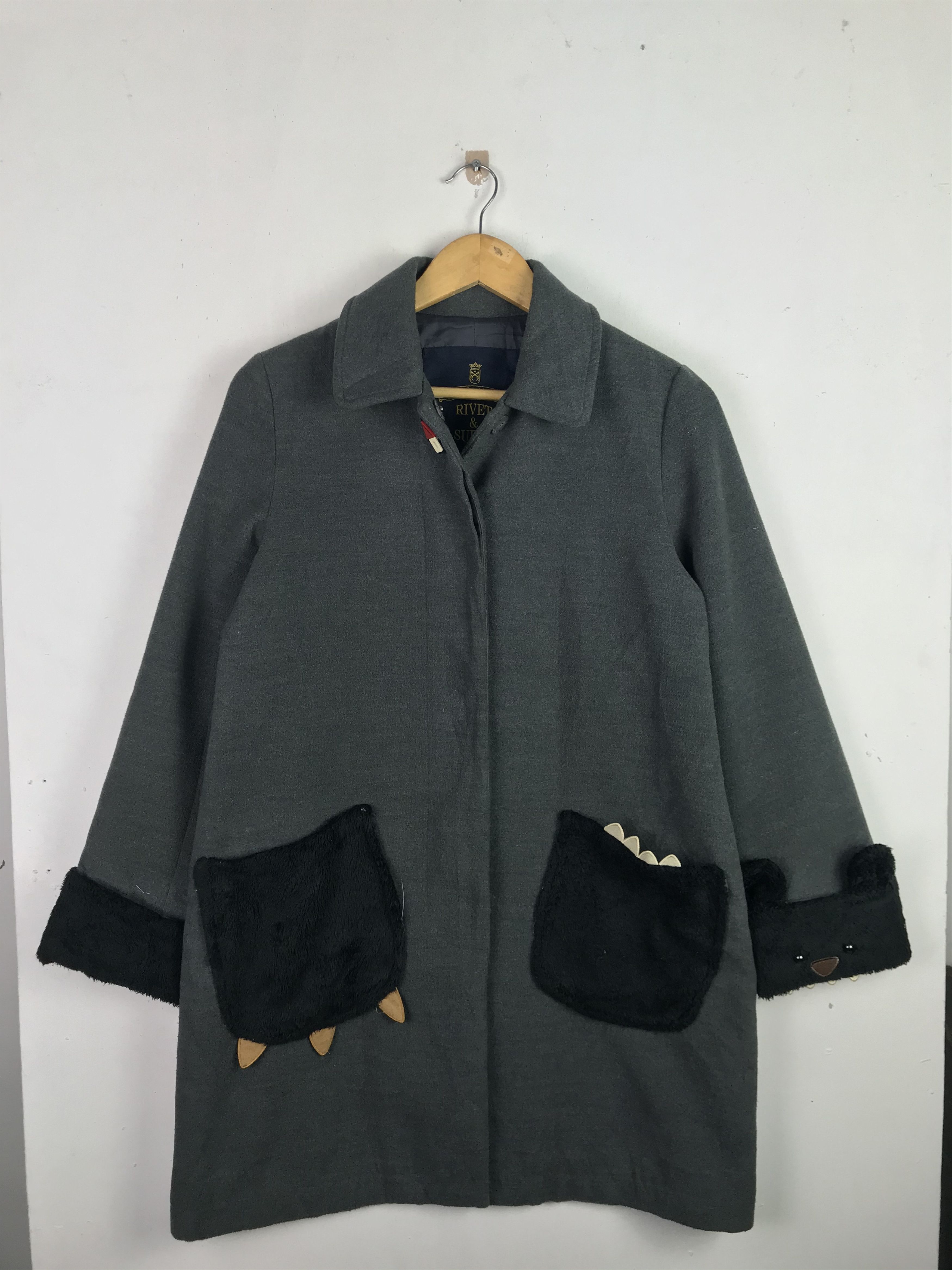 Japanese Brand × Vintage Vintage Rivet & Surge Rare Design Wool Long Jacket Size US M / EU 48-50 / 2 - 5 Thumbnail