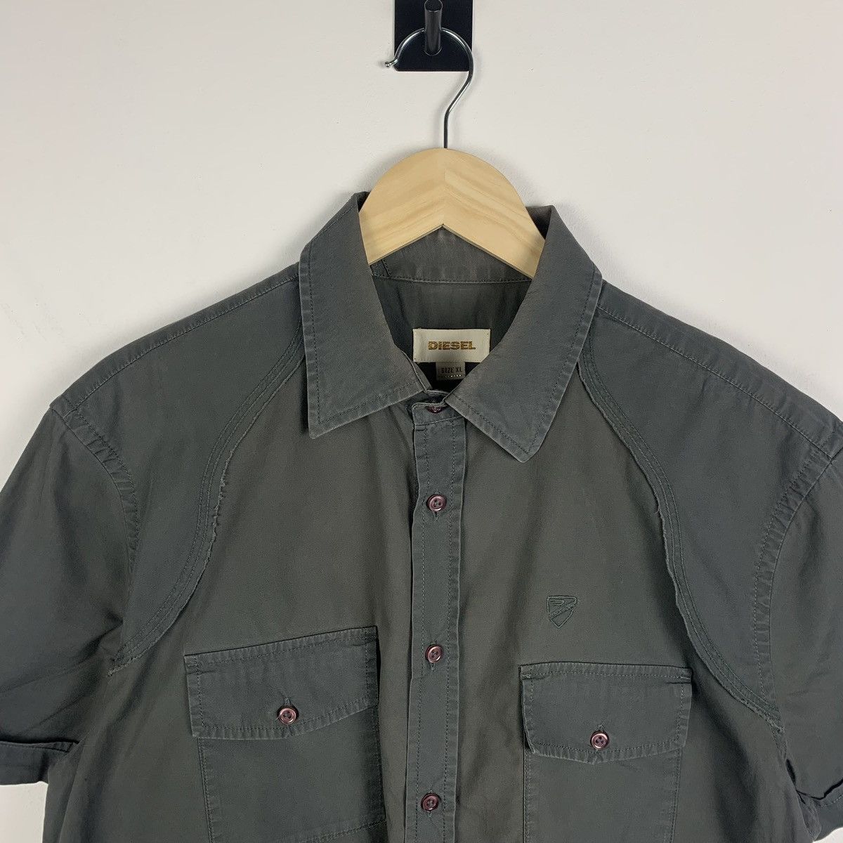 Diesel Vintage Diesel Multipocket Shirt Short Sleeve Size XL Faded Size US XL / EU 56 / 4 - 6 Thumbnail