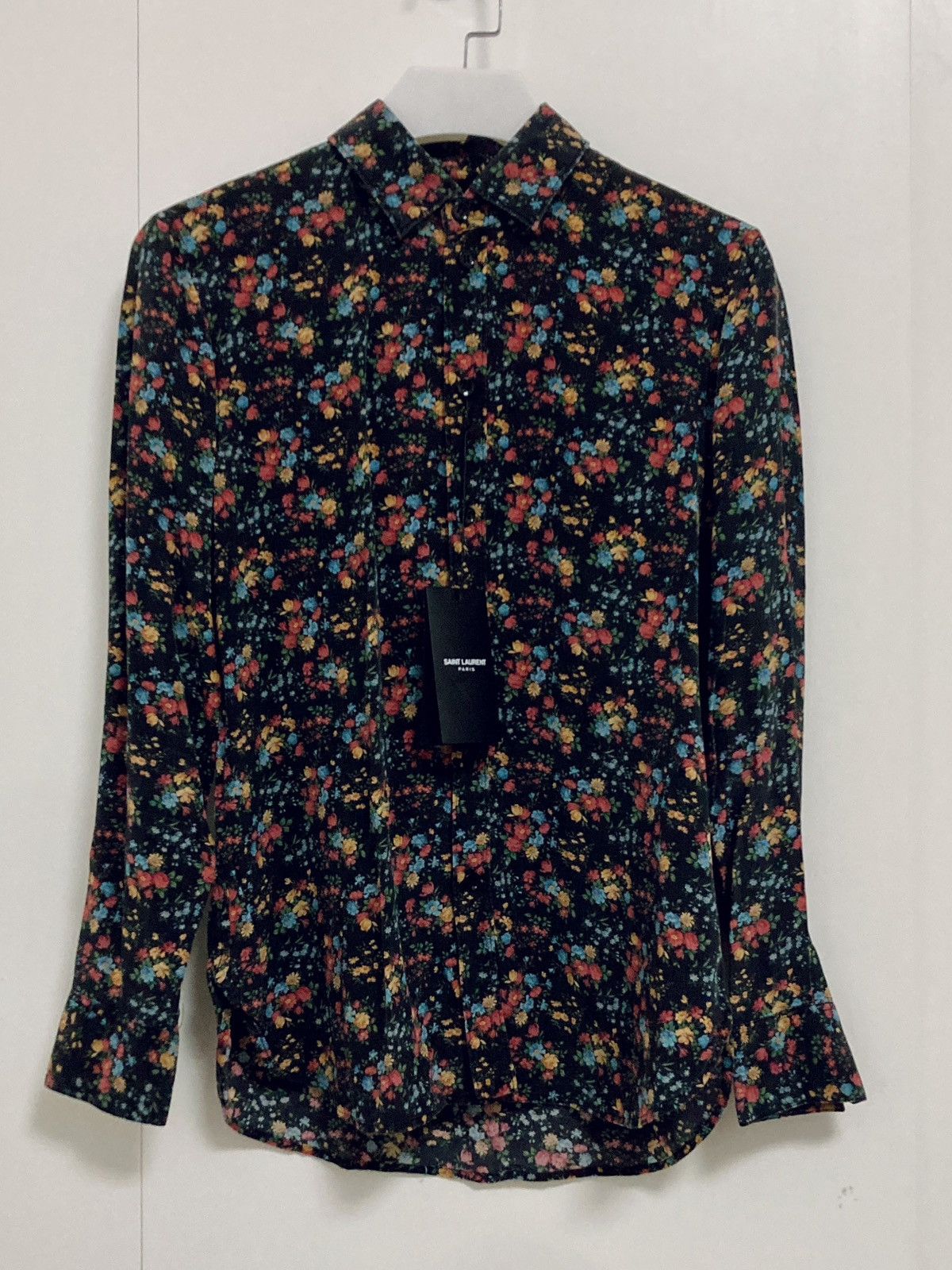Saint Laurent Paris SAINT LAURENT PARIS BY HEDI SLIMANE 16AW FLORAL SILK SHIRT Size S / US 4 / IT 40 - 1 Thumbnail
