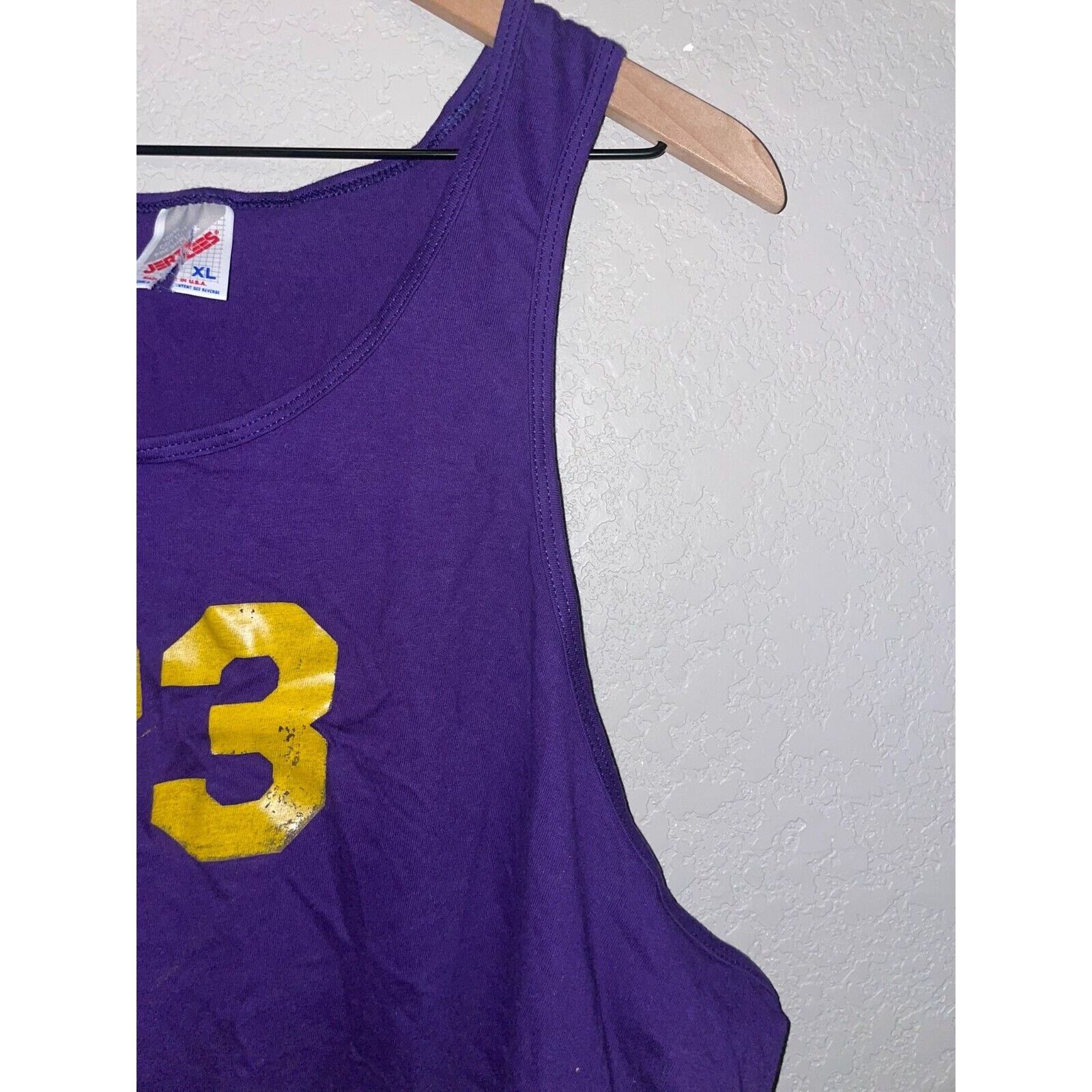 Jerzees Vintage Sleeveless Purple Shirt Jerzees Tank Tee VTG XL 90s Size US XL / EU 56 / 4 - 5 Thumbnail