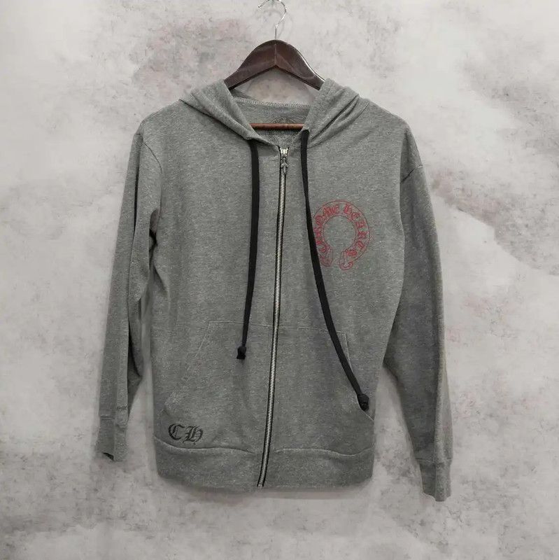 Chrome Hearts Chrome Hearts Women's Gray Long Sleeve Hoodie 0089 Size L / US 10 / IT 46 - 1 Thumbnail