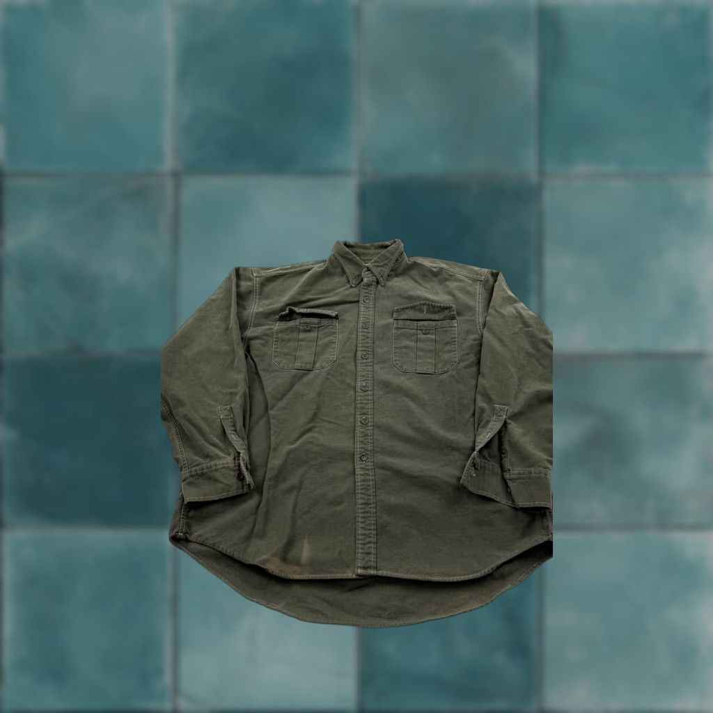 Gap VINTAGE Gap Shirt Mens XL Green Button-Up Chest Pockets Workwear Outdoor 90s Mens XL Green Button-Front Shirt Size US XL / EU 56 / 4 - 1 Thumbnail