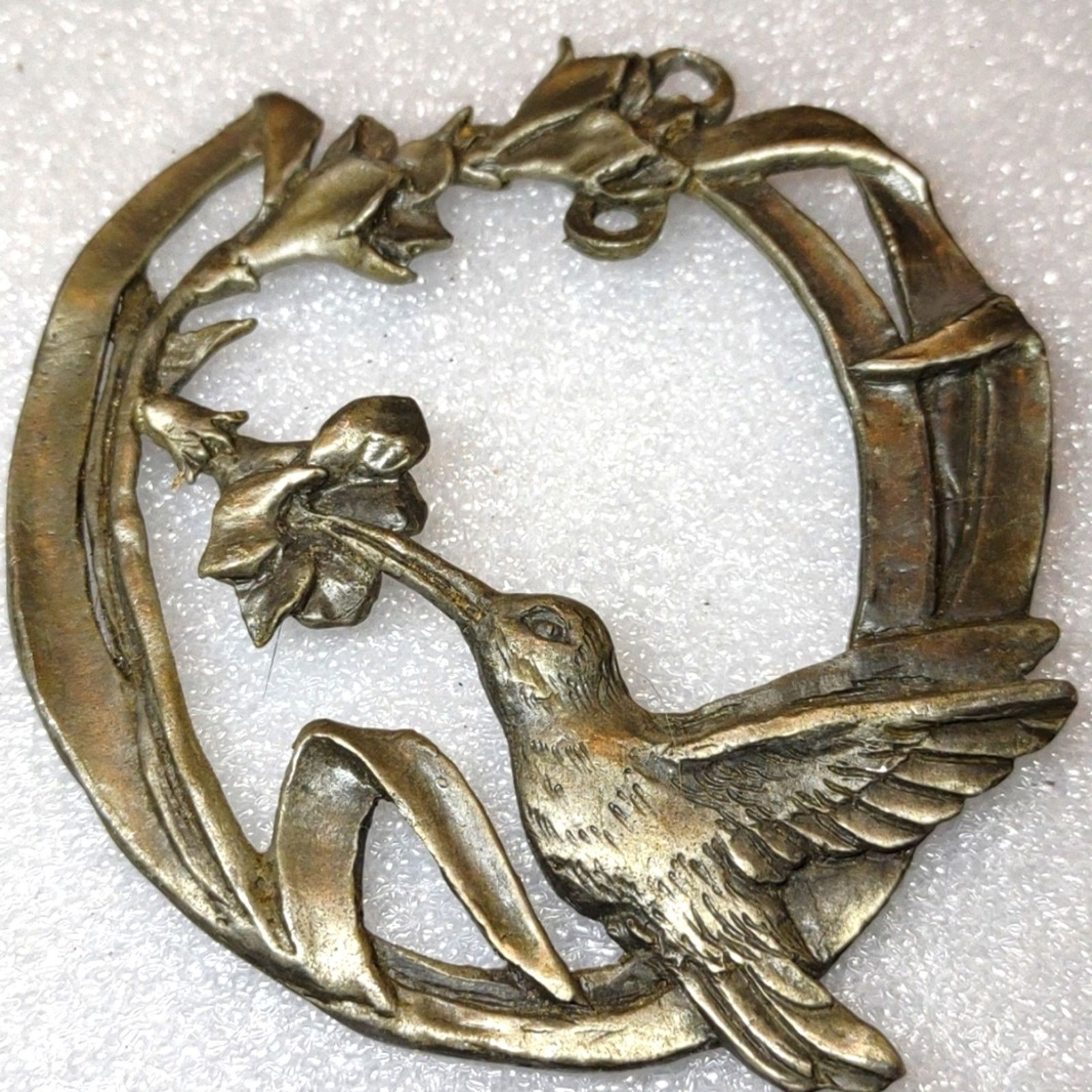 Vintage Reversible is this silver Pewrer 3-in hummingbird pendant Size ONE SIZE - 1 Preview