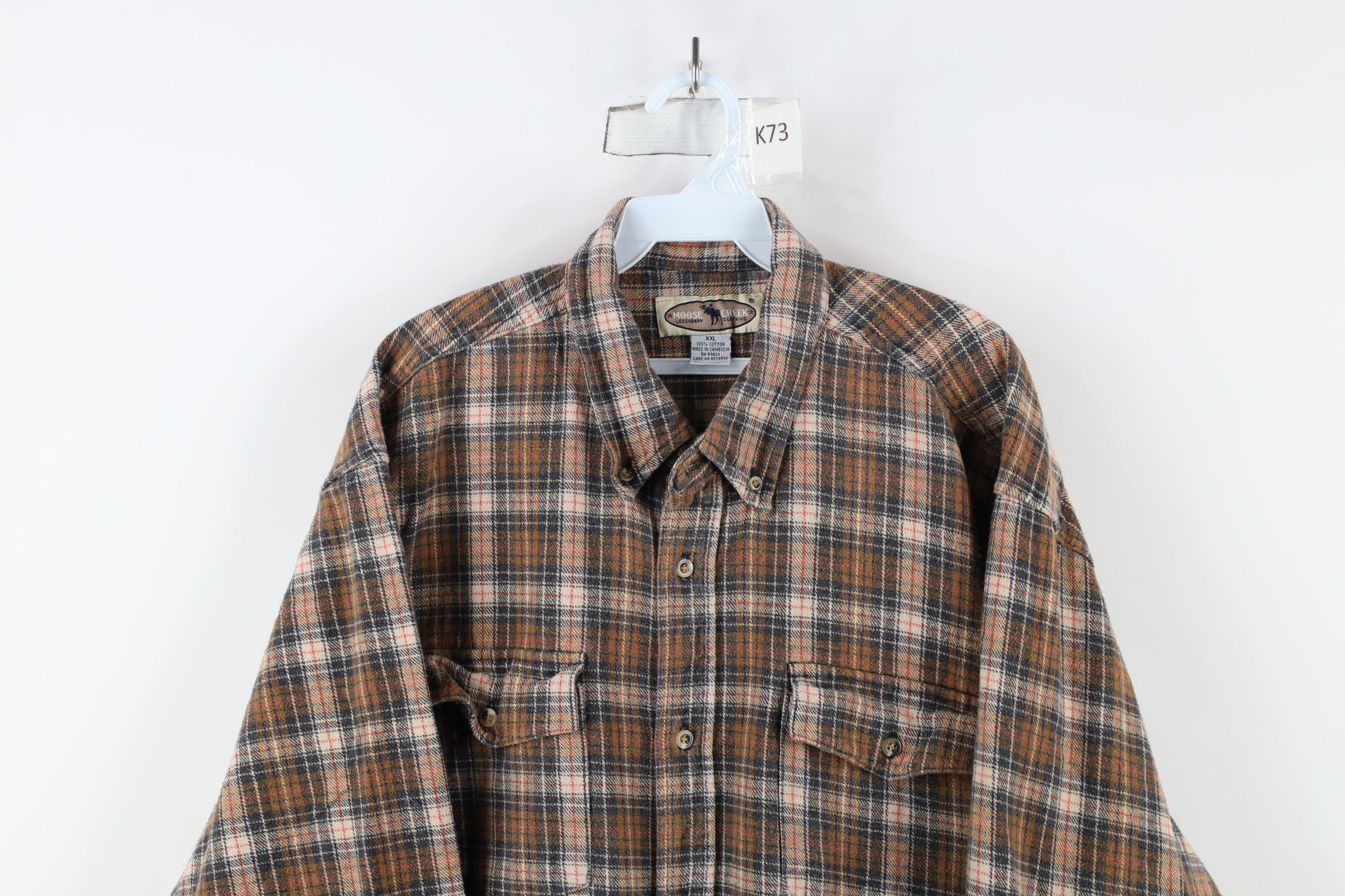 Vintage Vintage 90s Streetwear Heavyweight Flannel Button Down Shirt Size US XXL / EU 58 / 5 - 2 Thumbnail