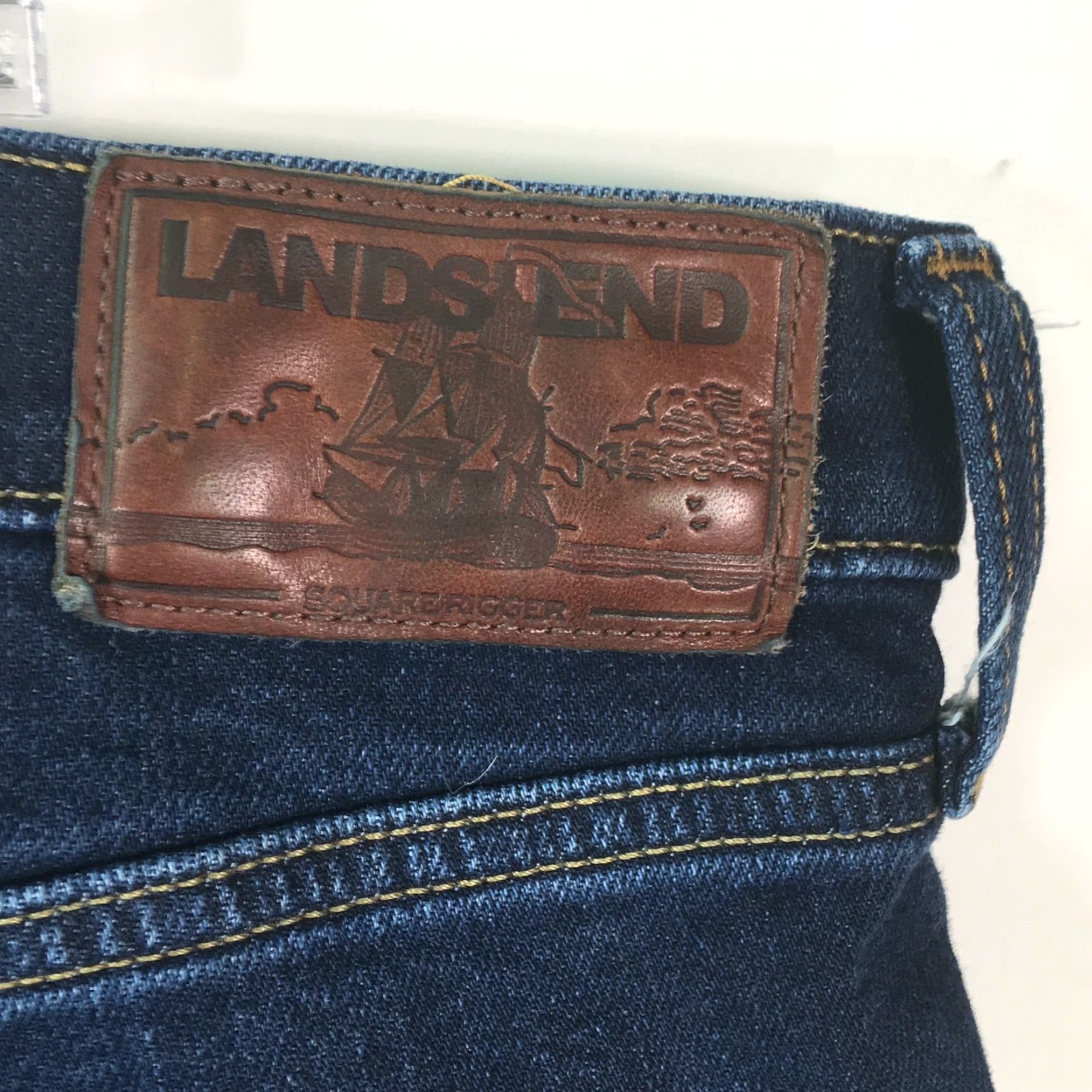 Lands' End Lands' End Mens Jeans Denim Straight 42 Blue Traditional Stretch 5-Pocket Regular 30 Inseam Mens Size US 42 / EU 58 - 6 Thumbnail