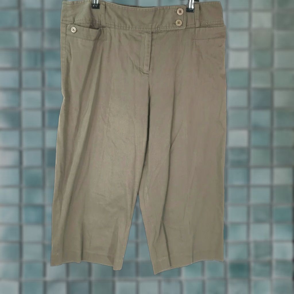 Vintage Grace Elements Womens Tan Straight Leg Regular Fit Cropped Pants Size 12 Size 34" / US 12 / IT 48 - 1 Thumbnail