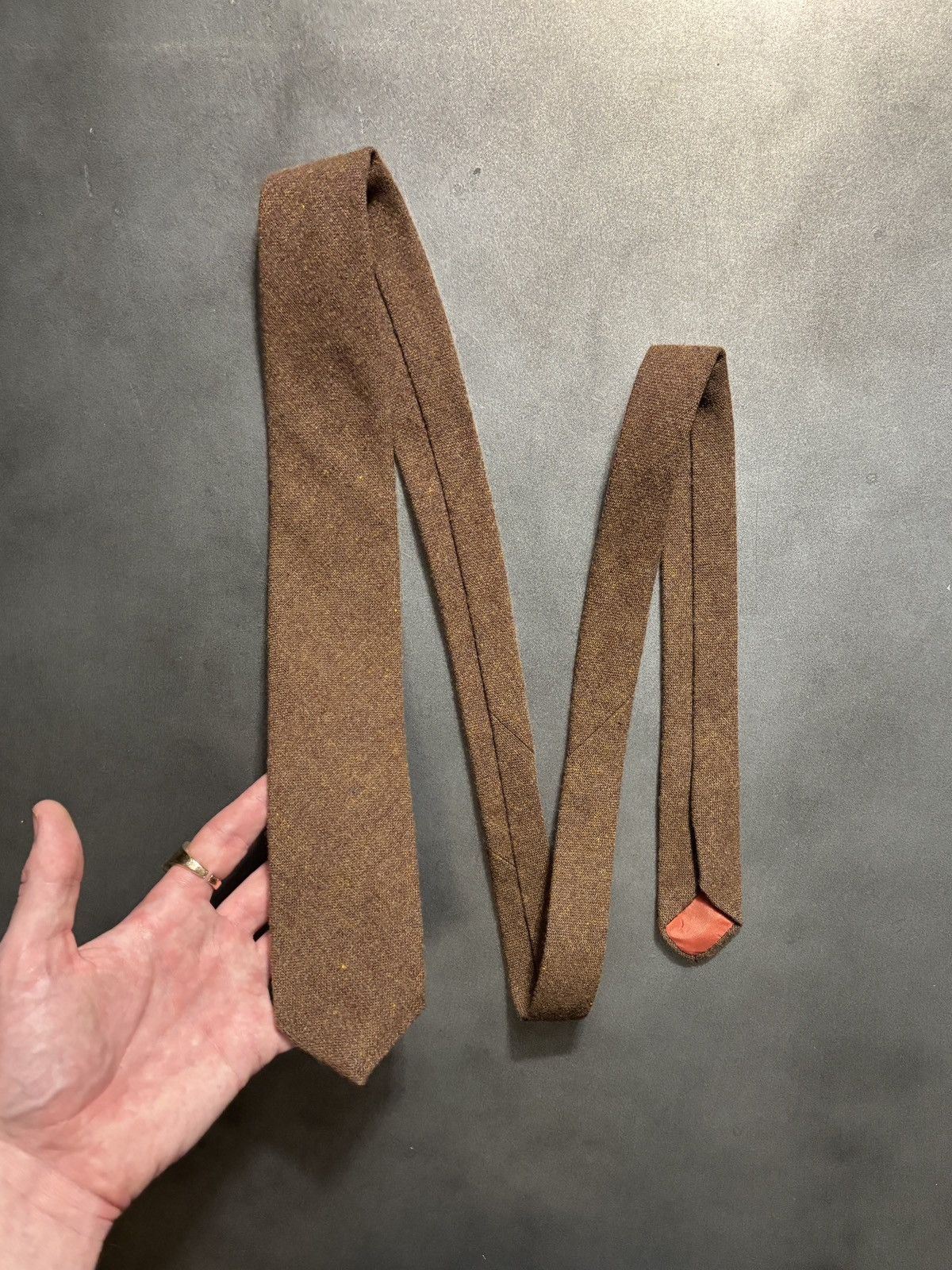 Vintage Vintage Wool Tie Made in England Necktie 1960s 1970s Saxony Size ONE SIZE - 1 Thumbnail